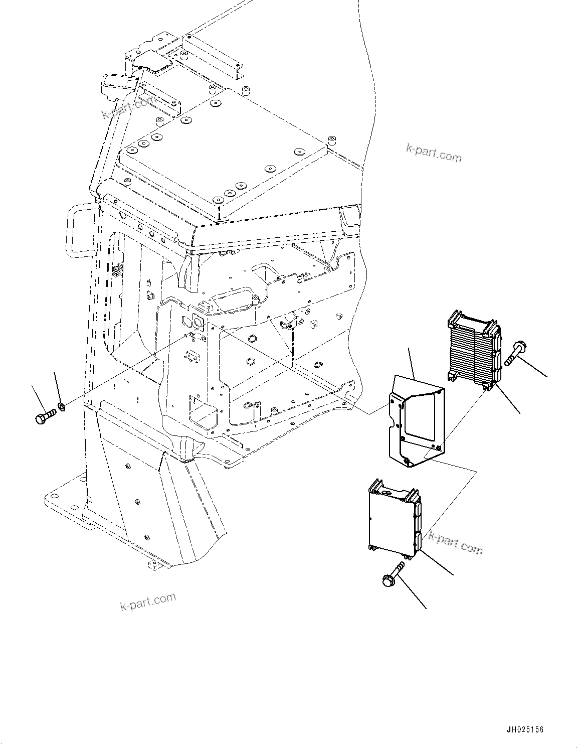 Komatsu parts book diagram for D375AI-8 S/N 81001-UP: CAB ELECTRICAL UNIT, CONTROLLER (1/2)(#81001-)