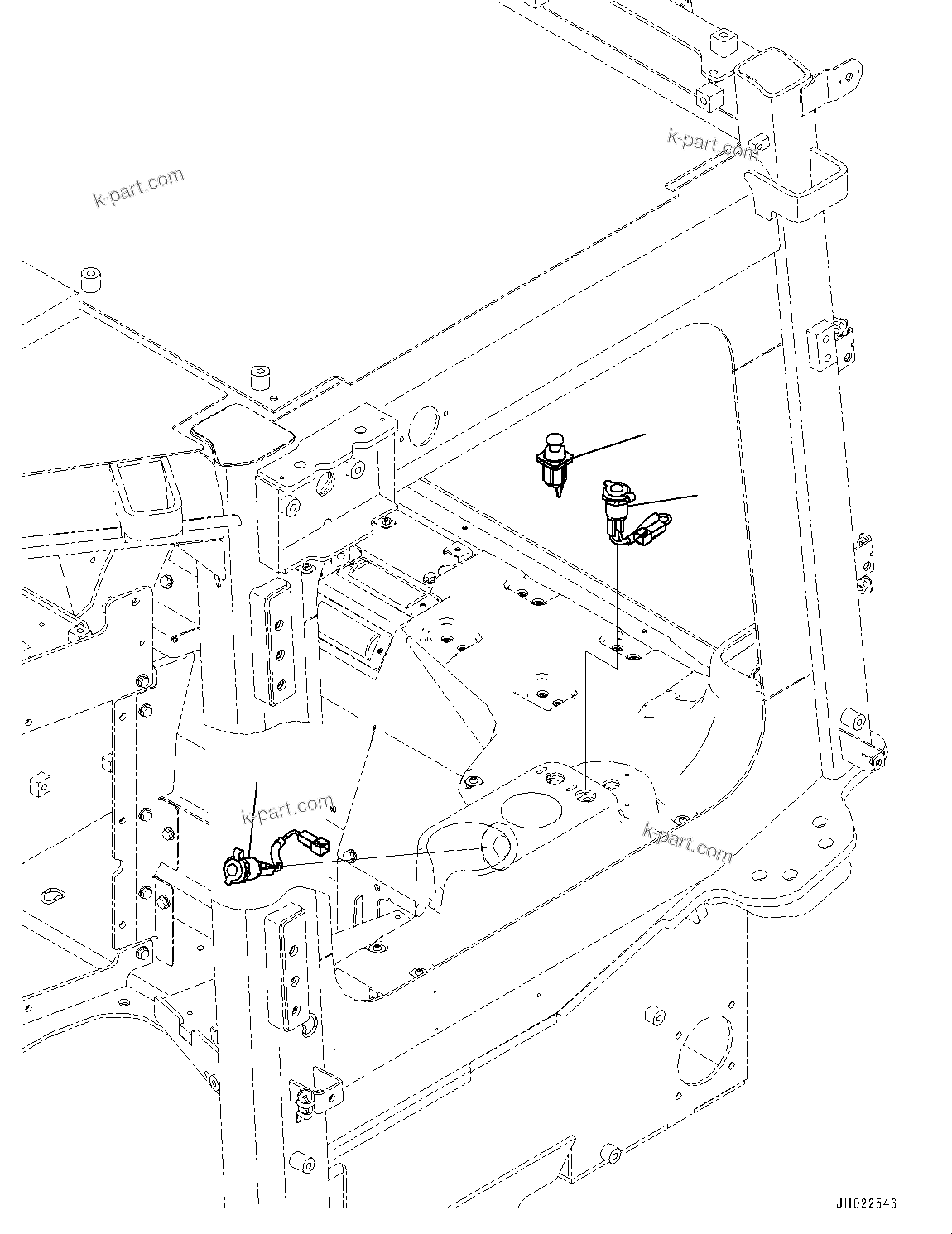 Komatsu parts book diagram for D375AI-8 S/N 81001-UP: CAB ELECTRICAL UNIT, SOCKET(#81001-)