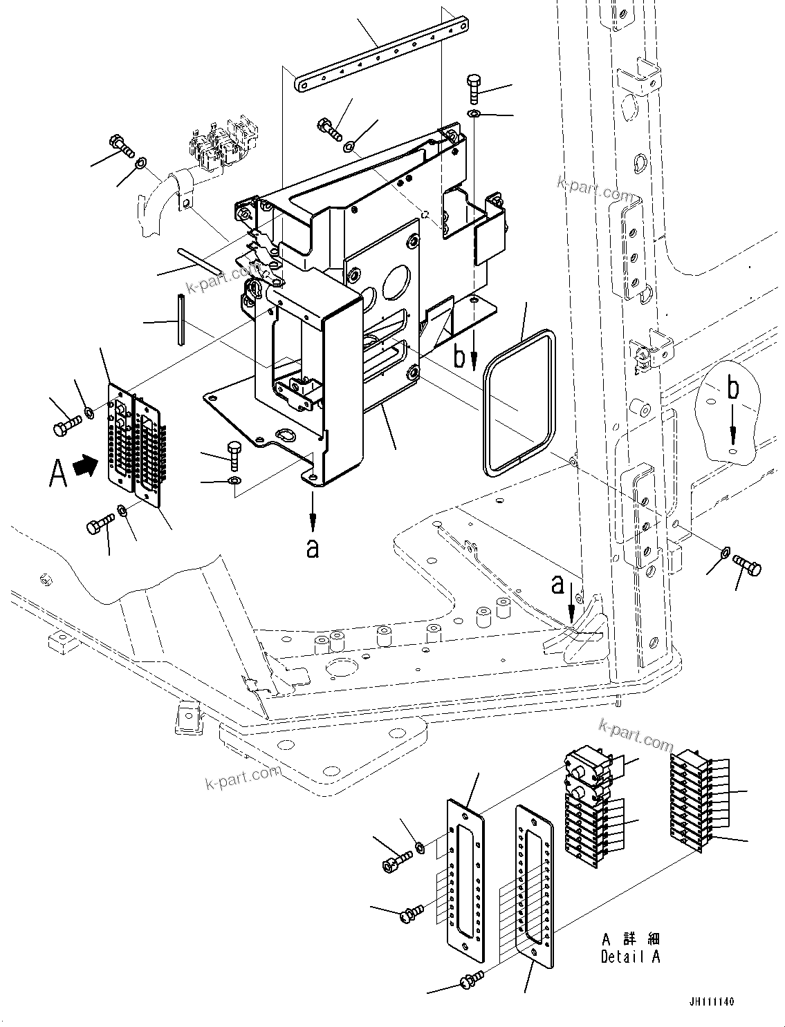 Komatsu parts book diagram for D375AI-8 S/N 81001-UP: CAB ELECTRICAL UNIT, CIRCUIT BREAKER(#81001-)