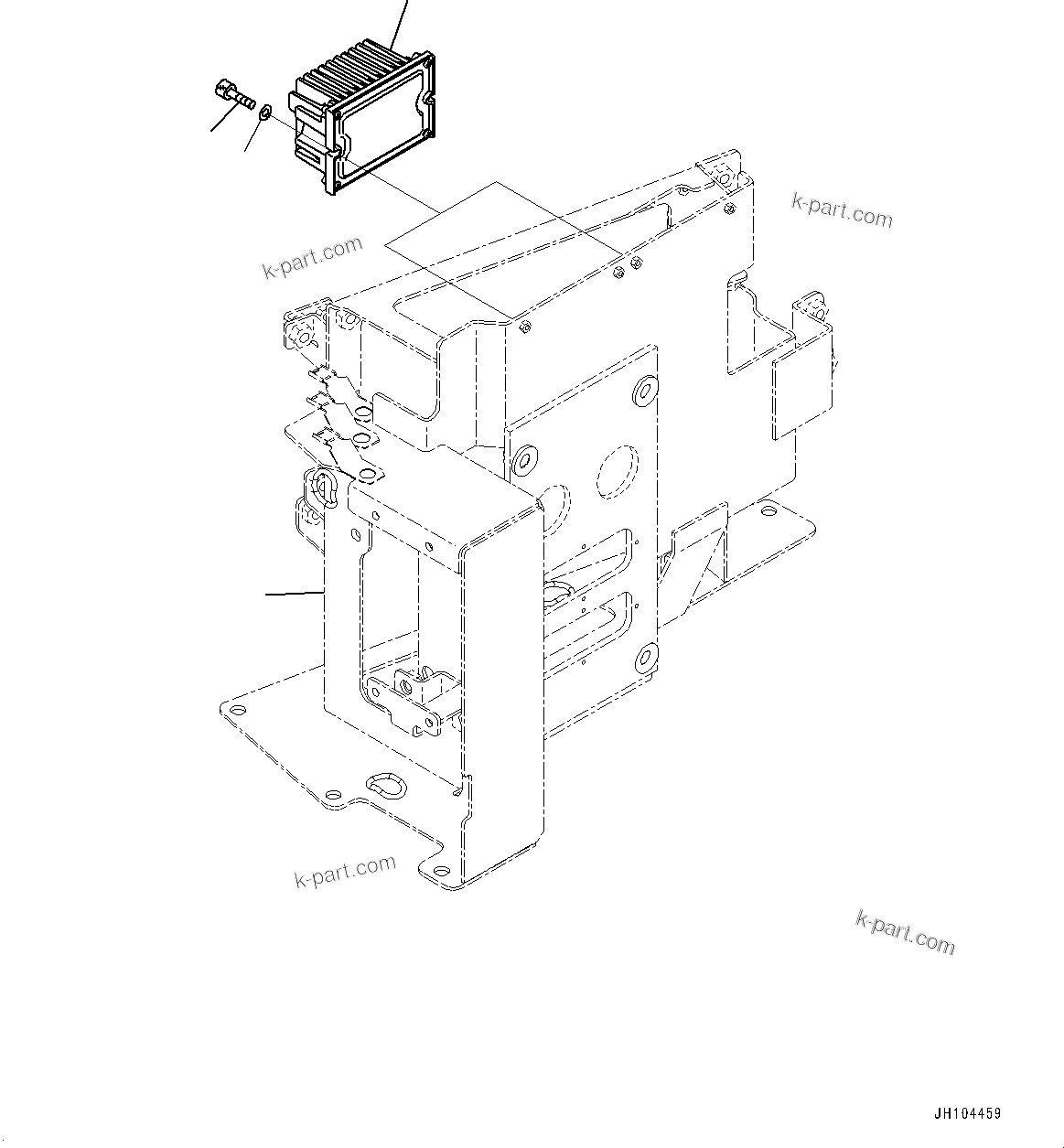 Komatsu parts book diagram for D375AI-8 S/N 81001-UP: CAB ELECTRICAL UNIT, DC CONVERTER(#81001-)