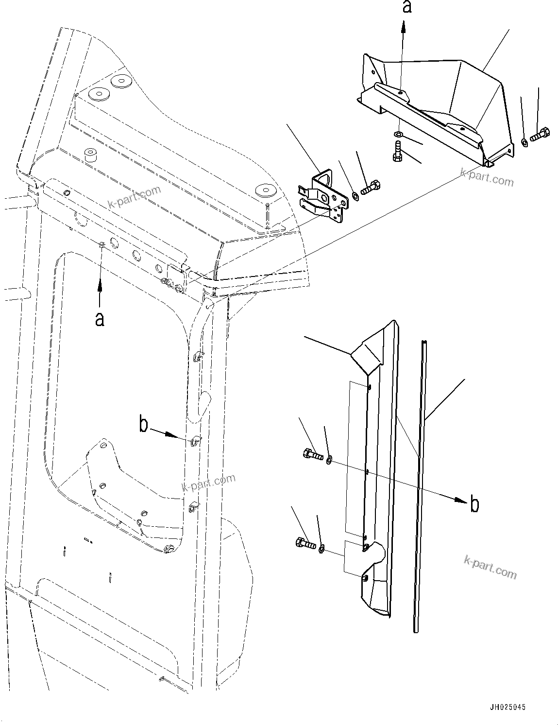Komatsu parts book diagram for D375AI-8 S/N 81001-UP: CAB ELECTRICAL UNIT, BRACKET AND COVER(#81001-)