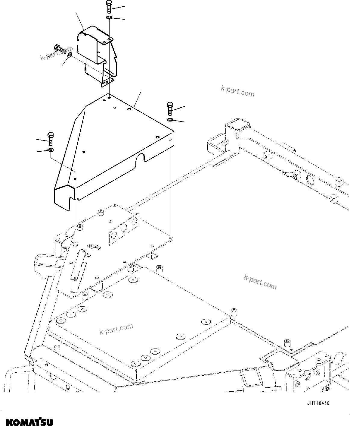 Komatsu parts book diagram for D375AI-8 S/N 81001-UP: ICT COMPONENT, COVER(#80001-)