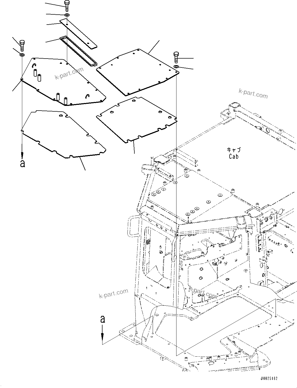 Komatsu parts book diagram for D375AI-8 S/N 81001-UP: FLOOR FRAME COVER, COVER(#80015-)