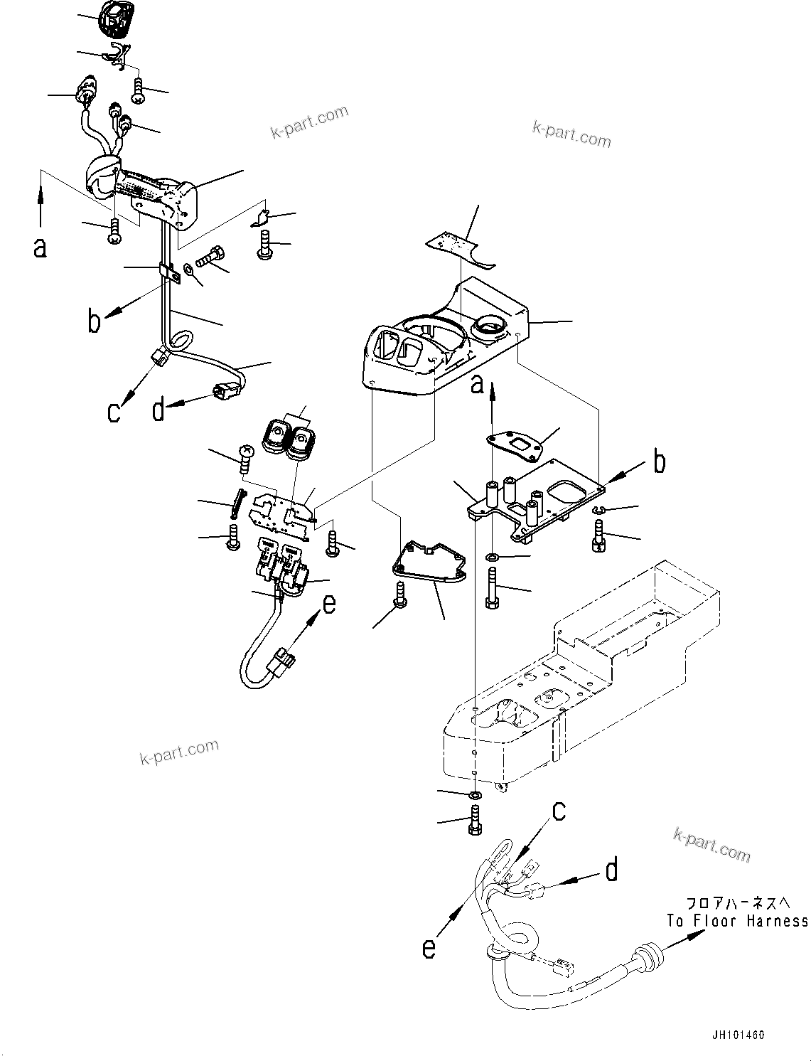 Komatsu parts book diagram for D375AI-8 S/N 81001-UP: CONSOLE RELATED PARTS, TRAVEL CONTROL LEVER (FINGER COMMAND CONTROL SYSTEM 2)(#81001-)