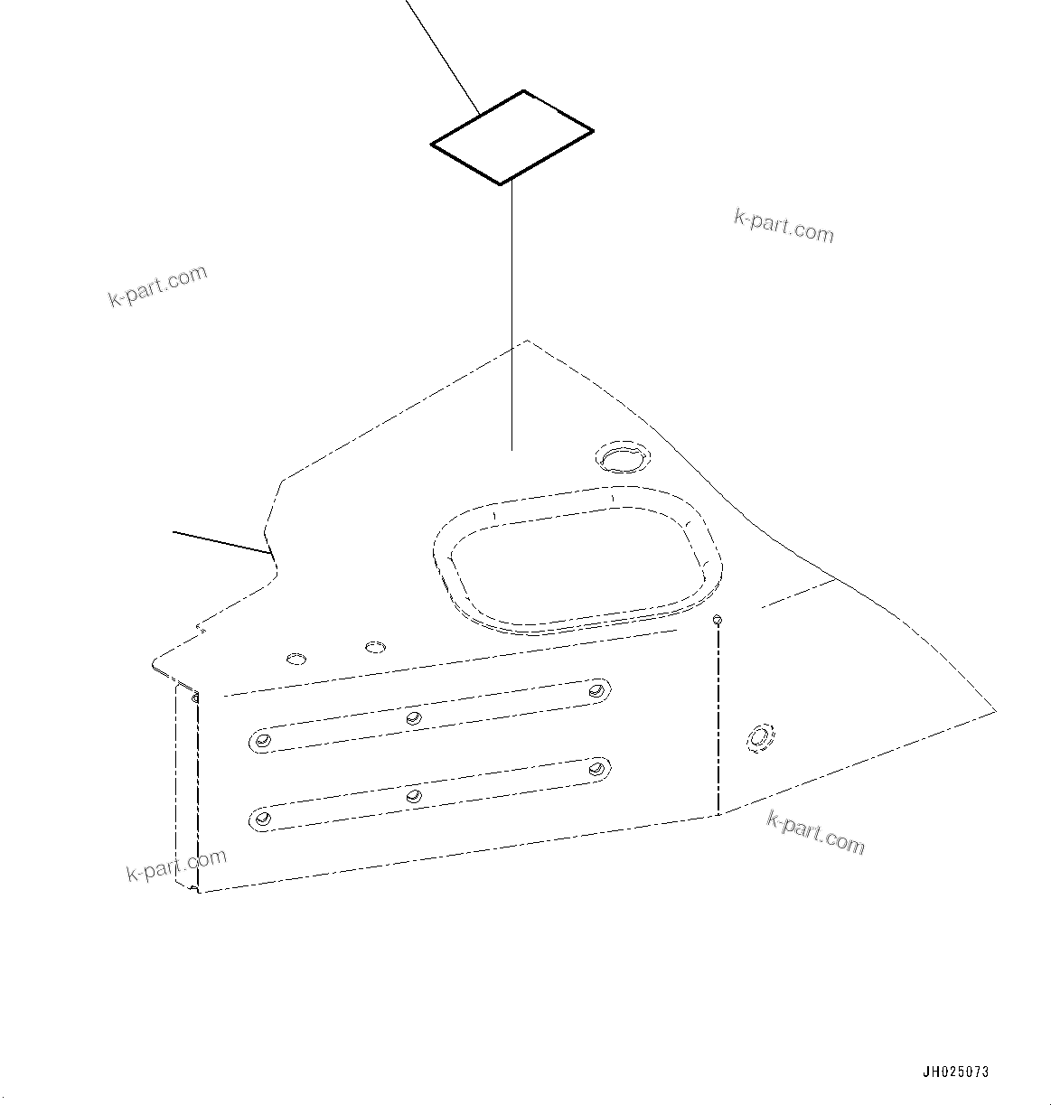 Komatsu parts book diagram for D375AI-8 S/N 81001-UP: BLADE CONTROL PLATE, (#80015-)