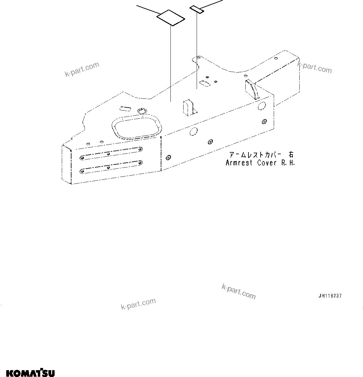 Komatsu parts book diagram for D375AI-8 S/N 81001-UP: RIPPER CONTROL PLATE, (#80001-)