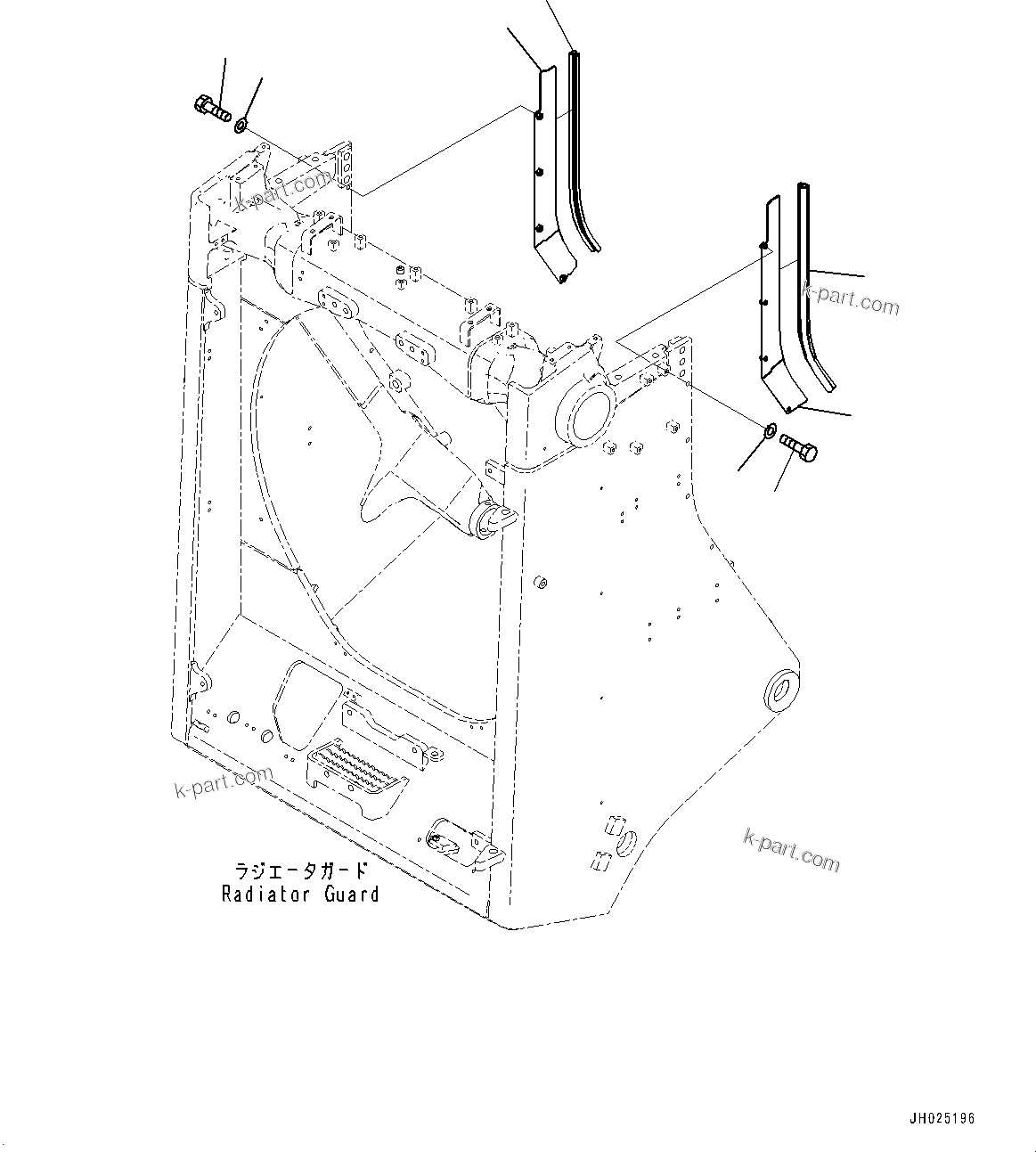 Komatsu parts book diagram for D375AI-8 S/N 81001-UP: RADIATOR GUARD, COVER(#81001-)