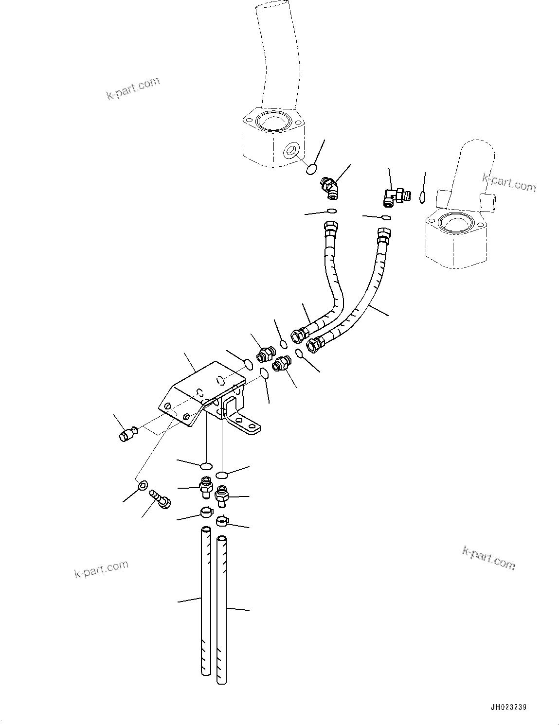 Komatsu parts book diagram for D375AI-8 S/N 81001-UP: RADIATOR GUARD, REMOTE DRAIN(#81001-)