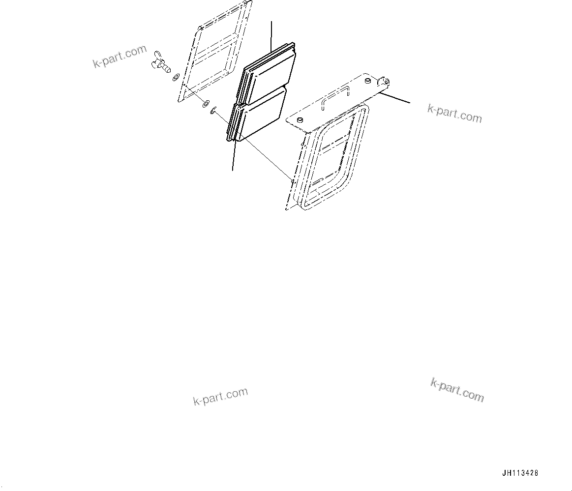 Komatsu parts book diagram for D375AI-8 S/N 81001-UP: AIR CONDITIONER FILTER, (#81001-)