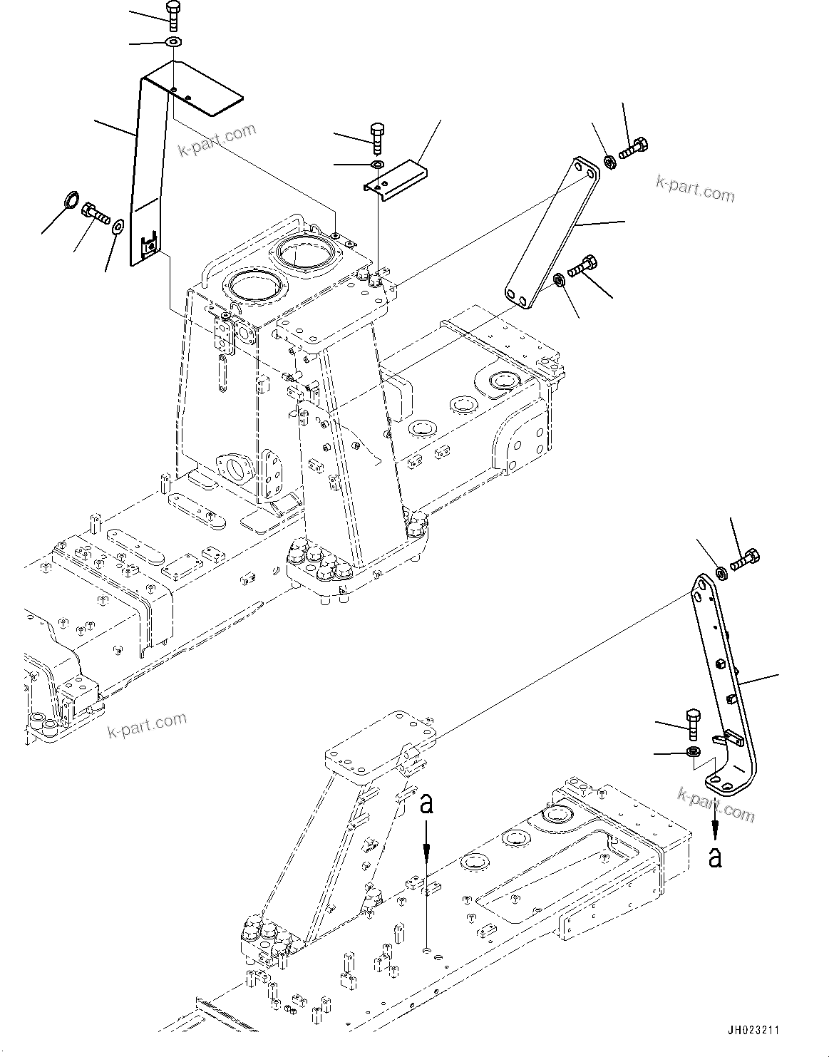 Komatsu parts book diagram for D375AI-8 S/N 81001-UP: FENDER RELATED PARTS, FENDER COVER OTHER PARTS(#81001-)