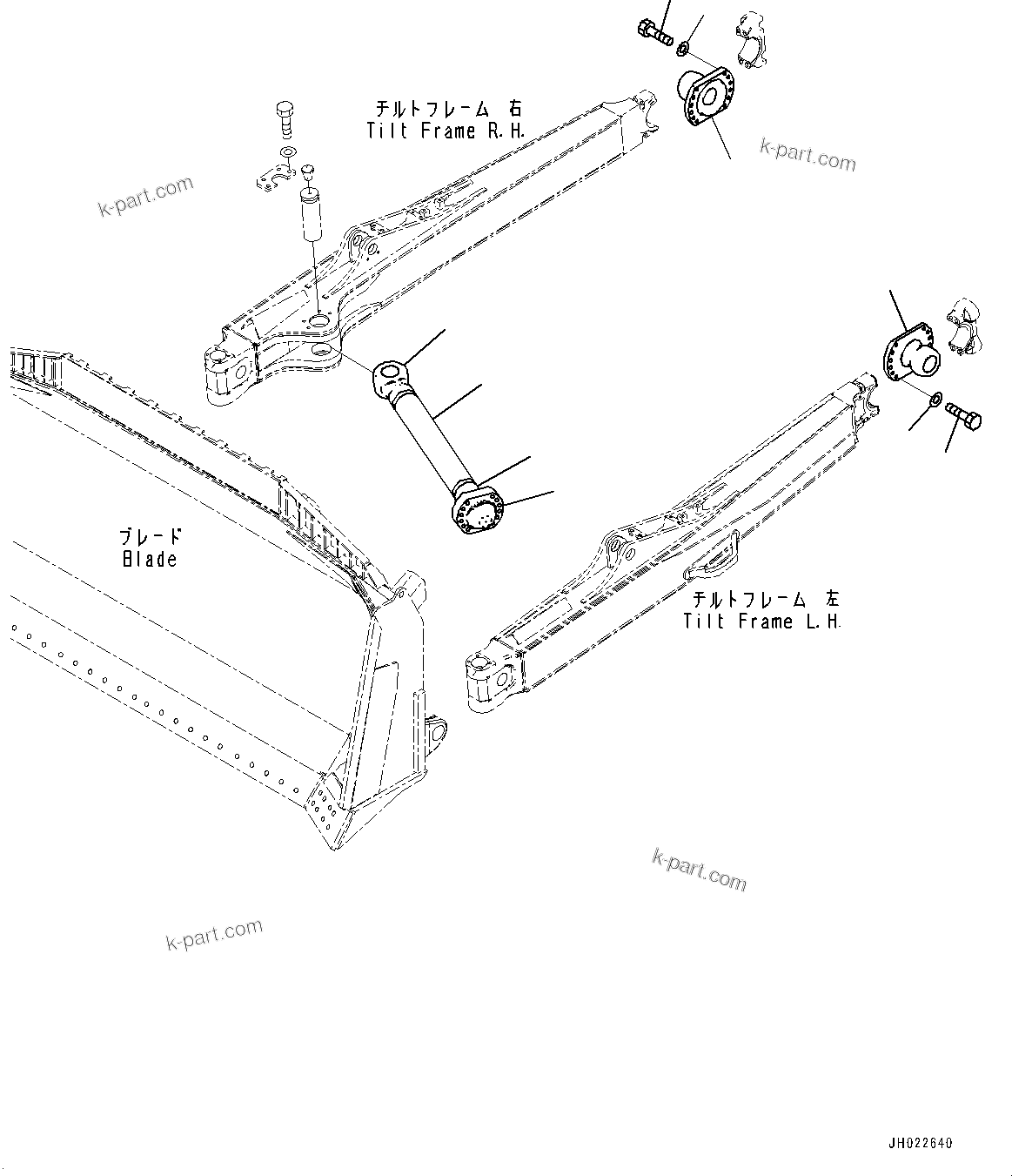 Komatsu parts book diagram for D375AI-8 S/N 81001-UP: DOZER FRAME, ARM(#80044-)