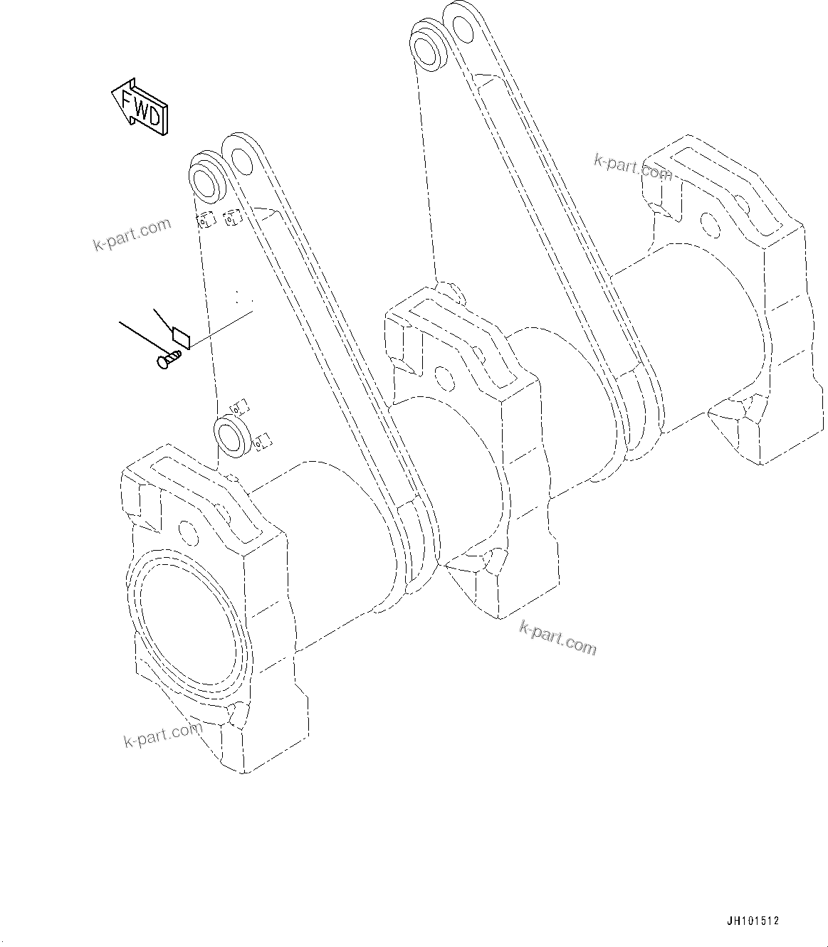 Komatsu parts book diagram for D375AI-8 S/N 81001-UP: RIPPER, PLATE (VARIABLE DIGGING ANGLE MULTI TYPE, LONG PROTECTOR)(#80015-80146)