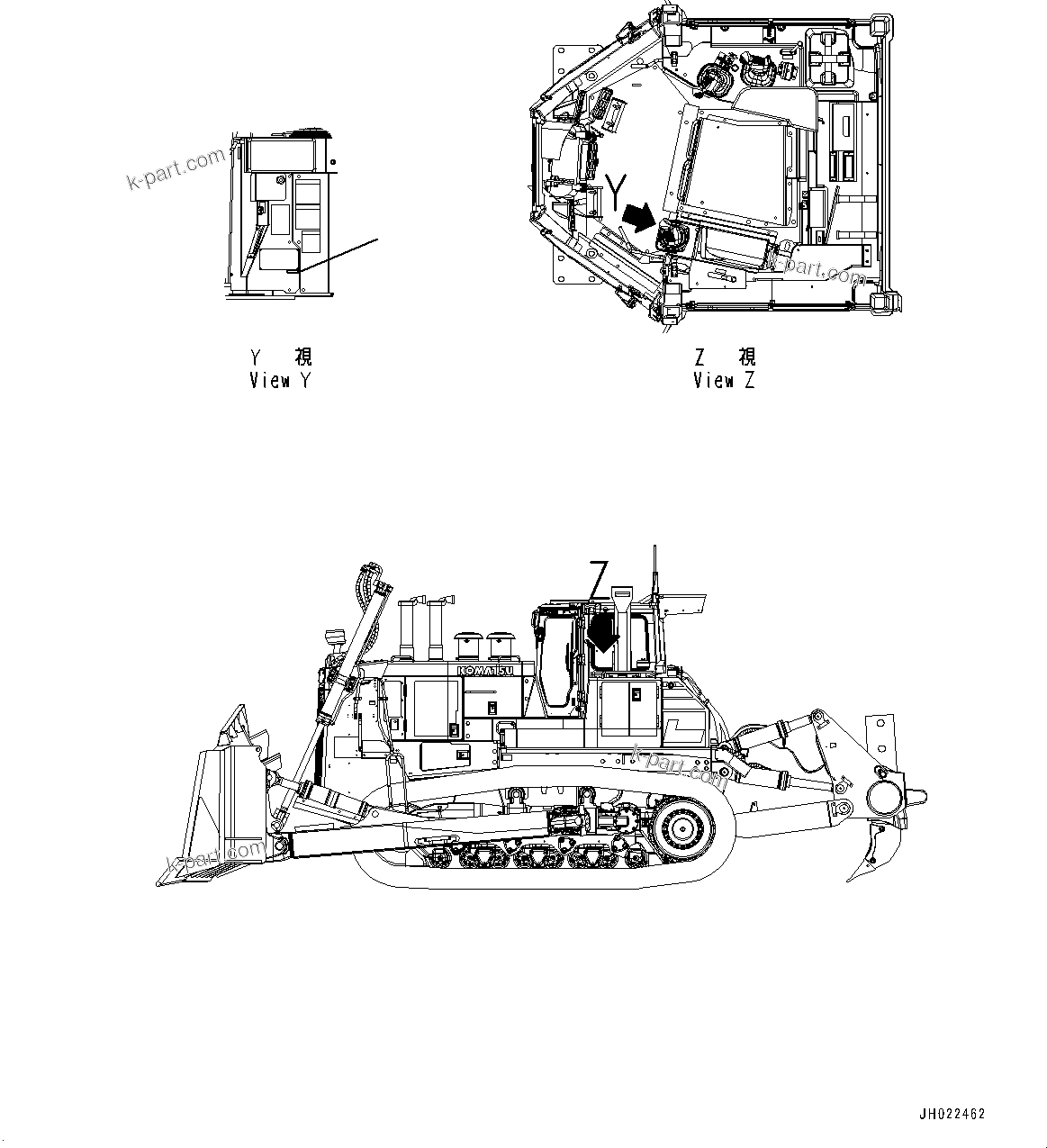 Komatsu parts book diagram for D375AI-8 S/N 81001-UP: ELECTRO-MAGNETIC COMPATIBILITY PLATE, (#80015-)
