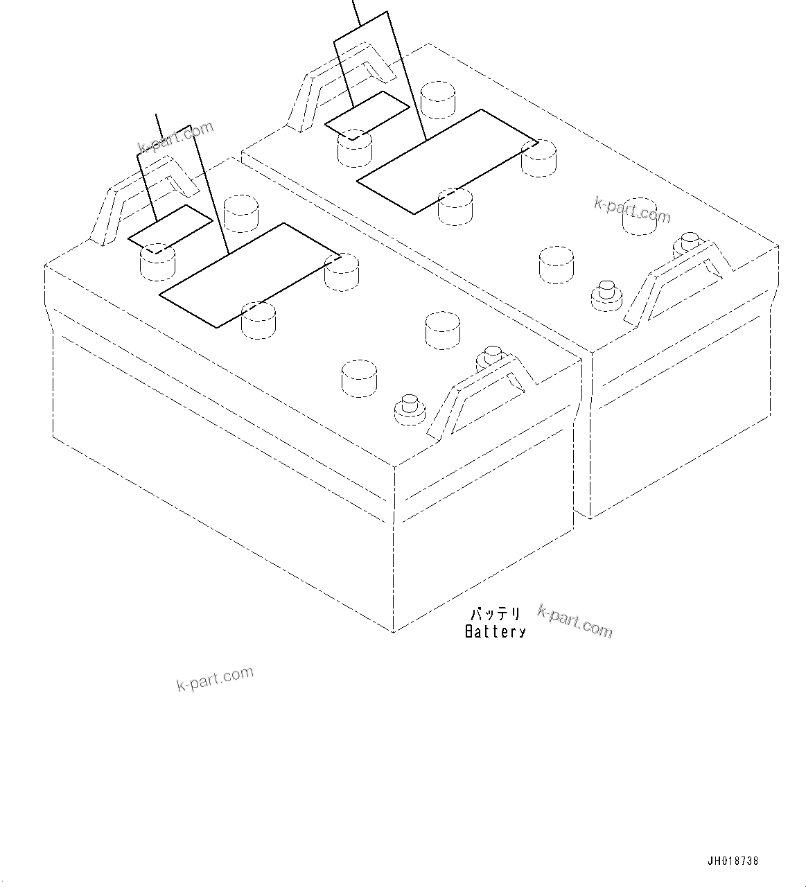 Komatsu parts book diagram for D375AI-8 S/N 81001-UP: CAUTION PLATES, BATTERY, (#80015-)