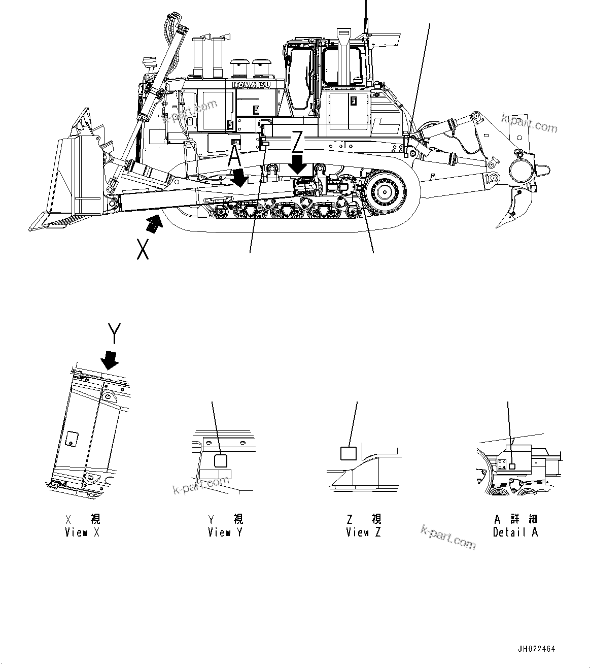 Komatsu parts book diagram for D375AI-8 S/N 81001-UP: BALANCING MARK, (#80015-)
