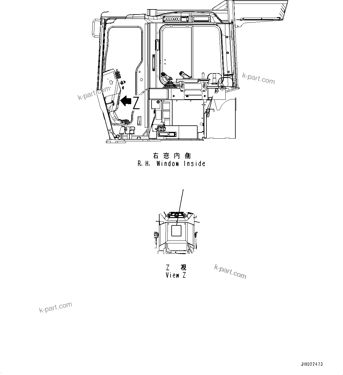 Komatsu parts book diagram for D375AI-8 S/N 81001-UP: SEAT BELT WEARING PLATE, (ENGLISH, USA AND PUERTO RICO)(#80015-)