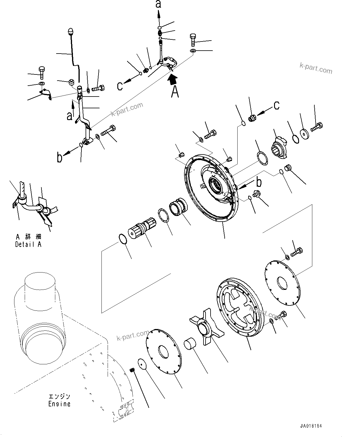 Komatsu parts book diagram for D85PX-18E0 S/N 26001-UP: DAMPER, (#22001-25030)