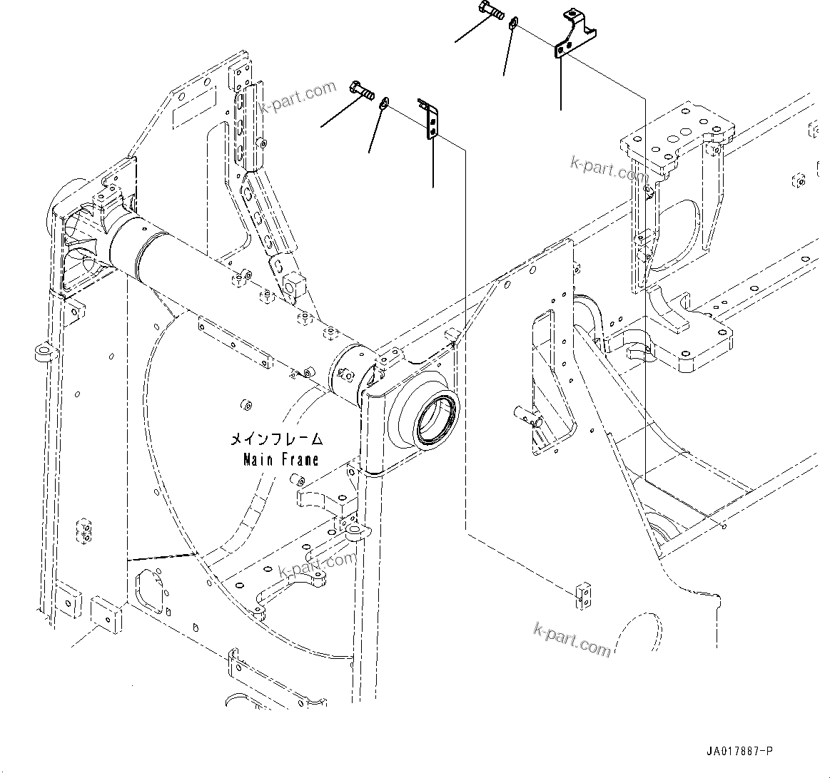 Komatsu parts book diagram for D85PX-18E0 S/N 26001-UP: AIR CONDITIONER COMPRESSOR, BRACKET (2/2)(#22001-)