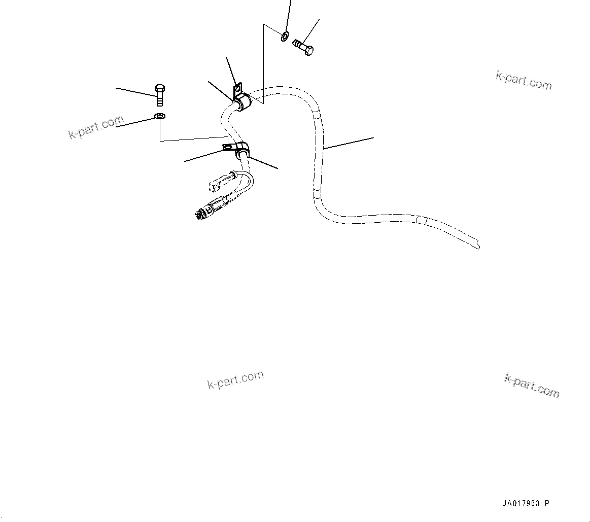 Komatsu parts book diagram for D85PX-18E0 S/N 26001-UP: DEF PIPING, CLAMP (1/3)(#25078-)