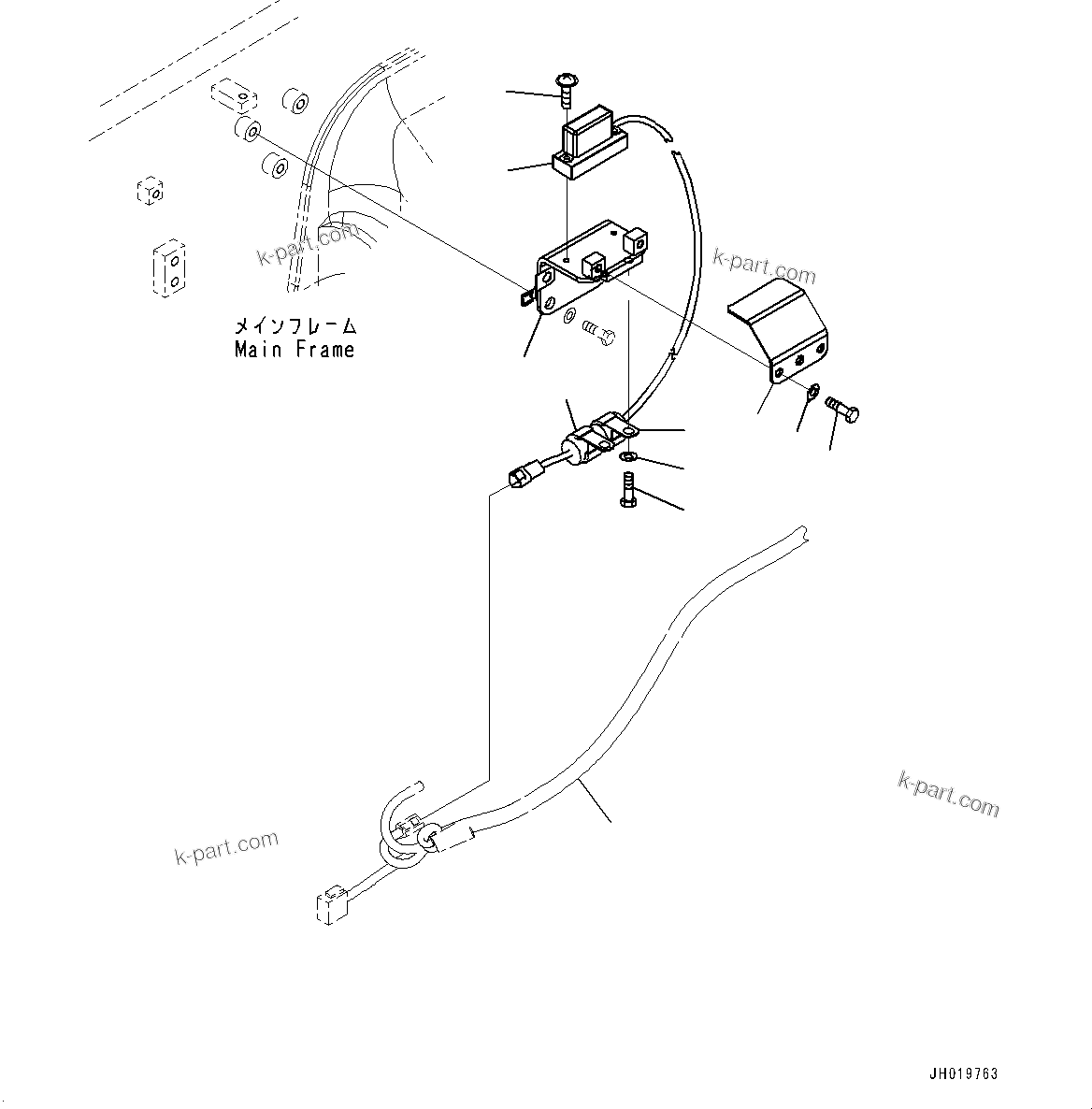 Komatsu parts book diagram for D85PX-18E0 S/N 26001-UP: ELECTRIC WIRING HARNESS, ANGLE SENSOR(#23046-)
