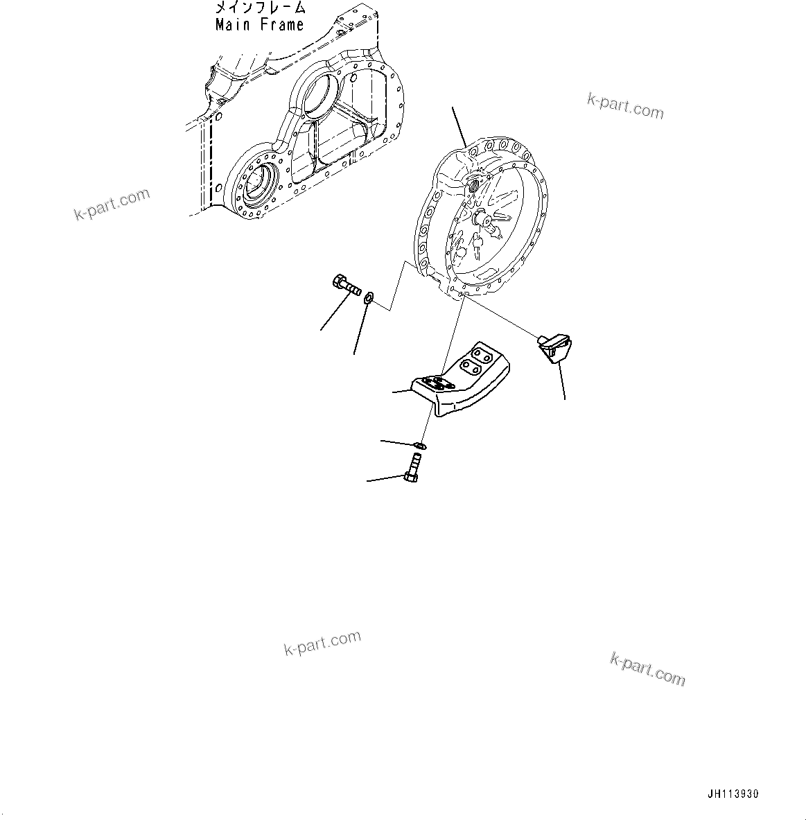 Komatsu parts book diagram for D85PX-18E0 S/N 26001-UP: GUARD, L.H.(#26001-)