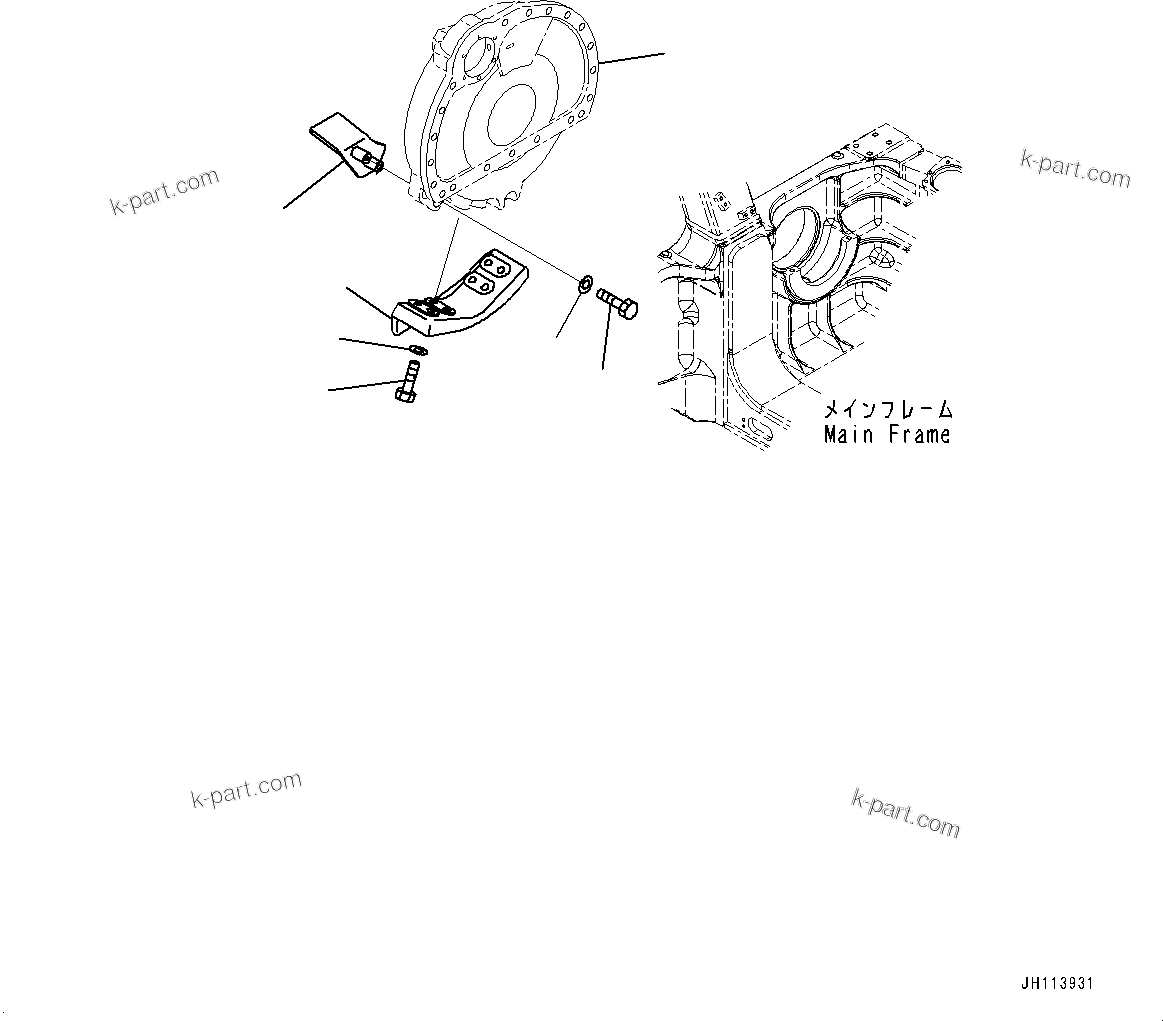 Komatsu parts book diagram for D85PX-18E0 S/N 26001-UP: GUARD, R.H.(#26001-)
