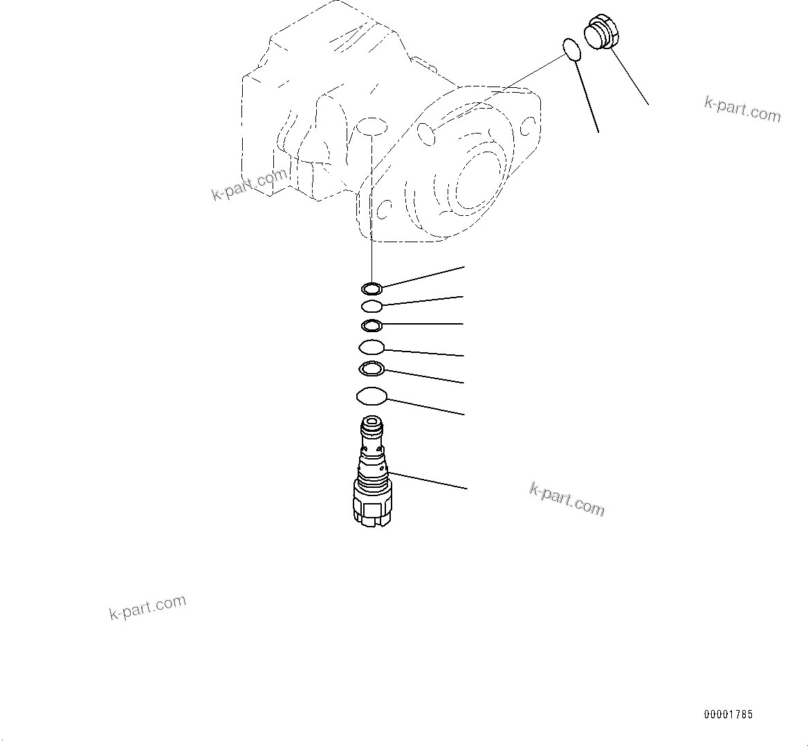 Komatsu parts book diagram for D85PX-18E0 S/N 26001-UP: POWER TRAIN OIL COOLER PIPING, HSS MOTOR (2/2)(#22001-)