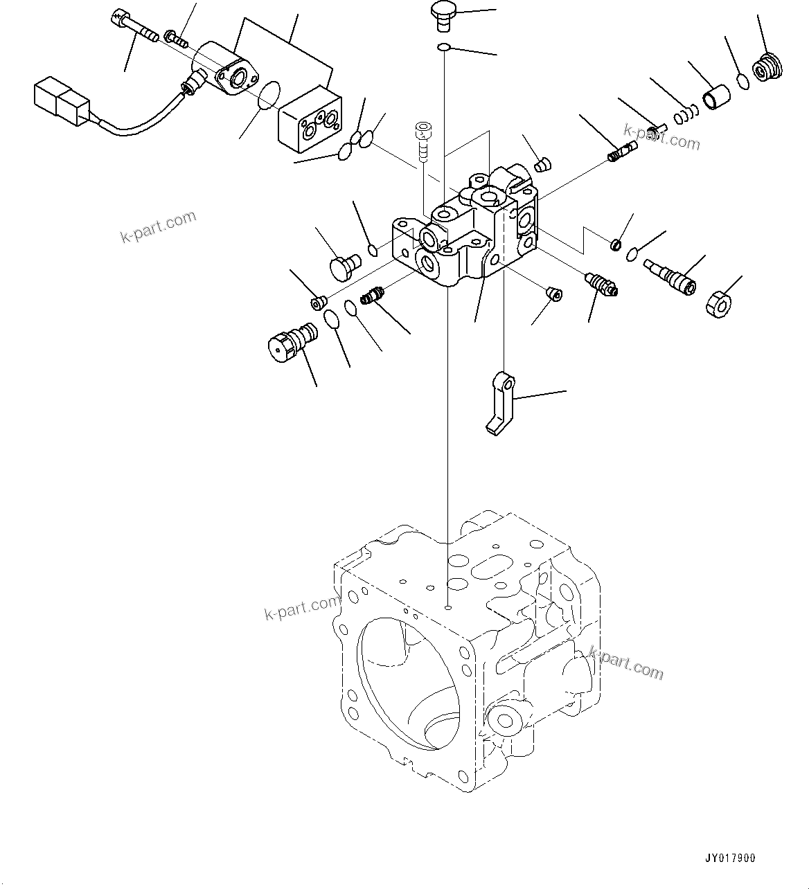 Komatsu parts book diagram for D85PX-18E0 S/N 26001-UP: POWER TRAIN OIL COOLER PIPING, FAN PUMP (4/6)(#22001-)