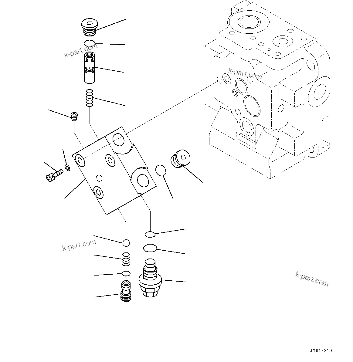 Komatsu parts book diagram for D85PX-18E0 S/N 26001-UP: POWER TRAIN OIL COOLER PIPING, FAN PUMP (6/6)(#22001-)