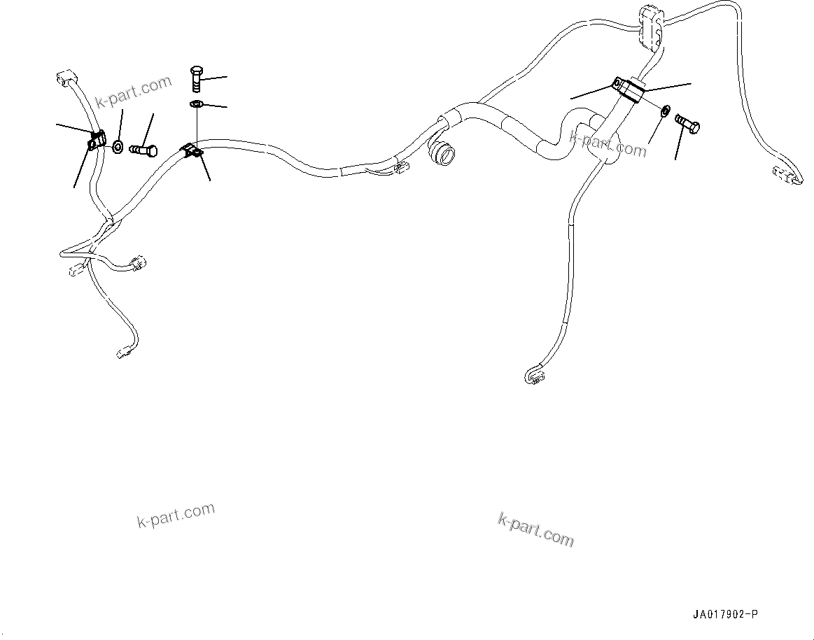 Komatsu parts book diagram for D85PX-18E0 S/N 26001-UP: POWER TRAIN PIPING, CLAMP(#22001-)