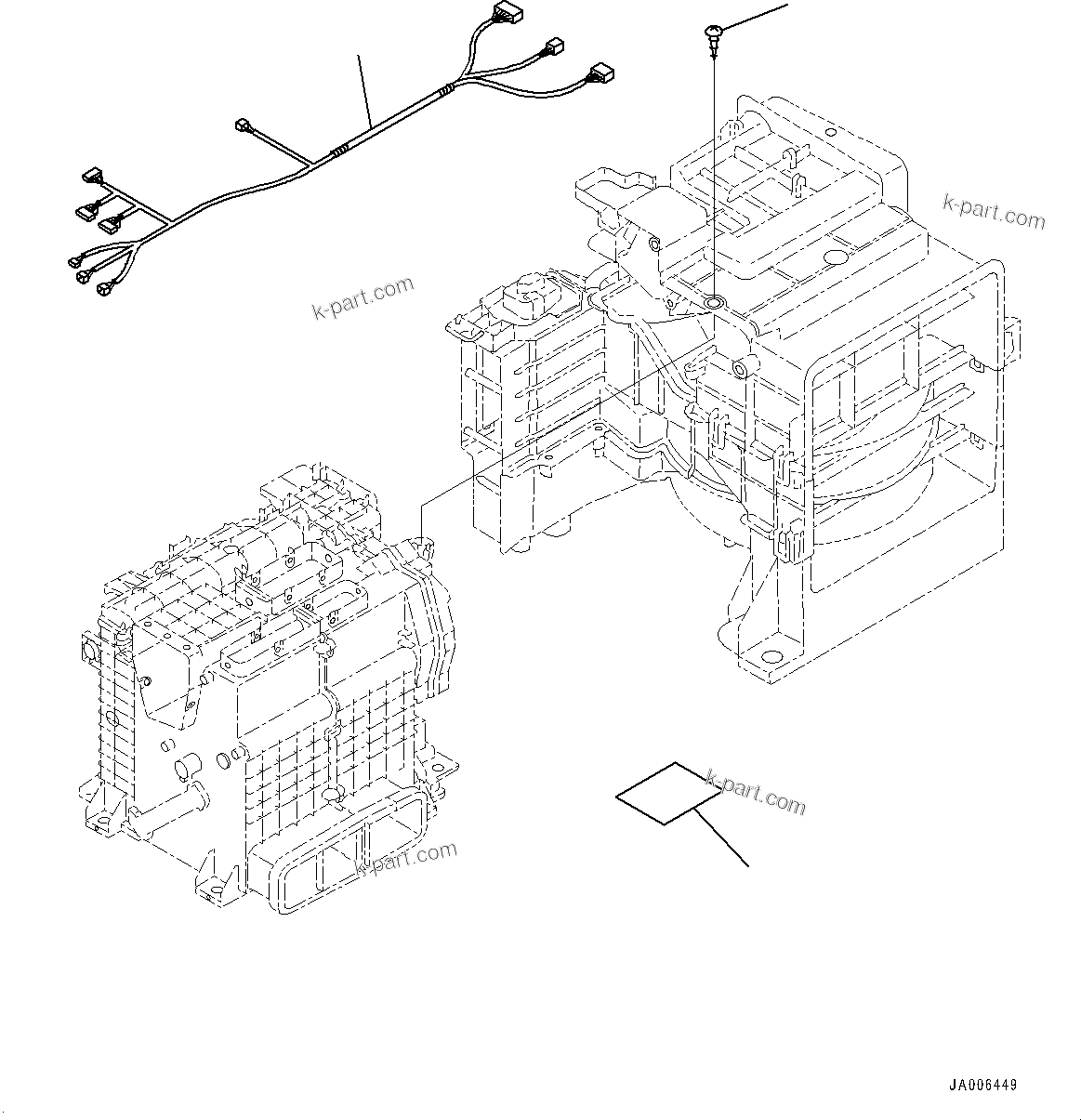 Komatsu parts book diagram for D85PX-18E0 S/N 26001-UP: CAB, AIR CONDITIONER UNIT (3/3)(#25153-)