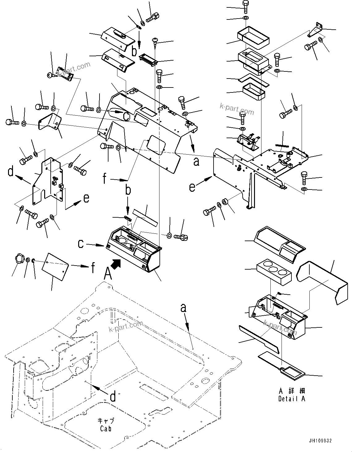 Komatsu parts book diagram for D85PX-18E0 S/N 26001-UP: CAB, AIR CONDITIONER DUCT, REAR(#25153-)