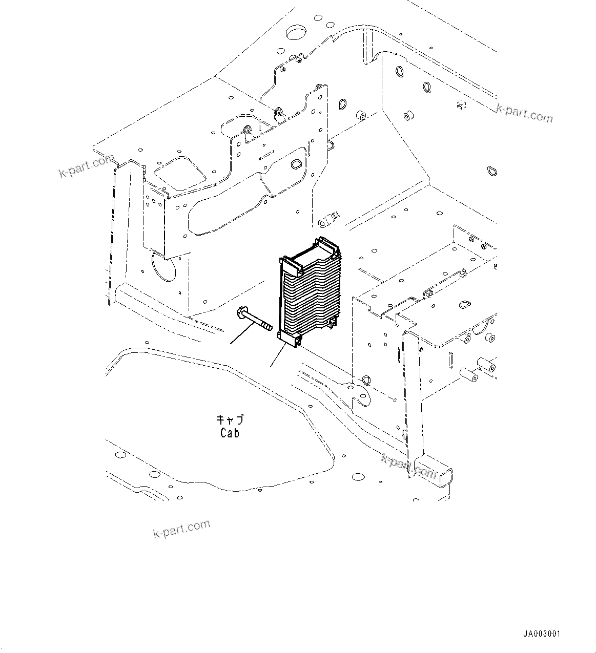 Komatsu parts book diagram for D85PX-18E0 S/N 26001-UP: CAB, POWER TRAIN CONTROLLER(#25153-)