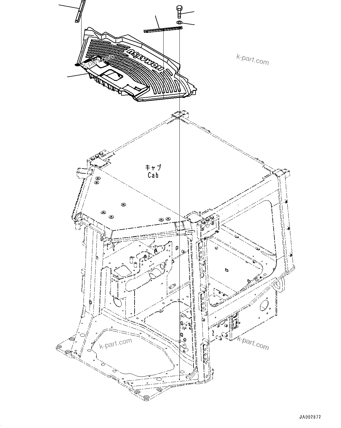 Komatsu parts book diagram for D85PX-18E0 S/N 26001-UP: FLOOR MAT, (#22001-)