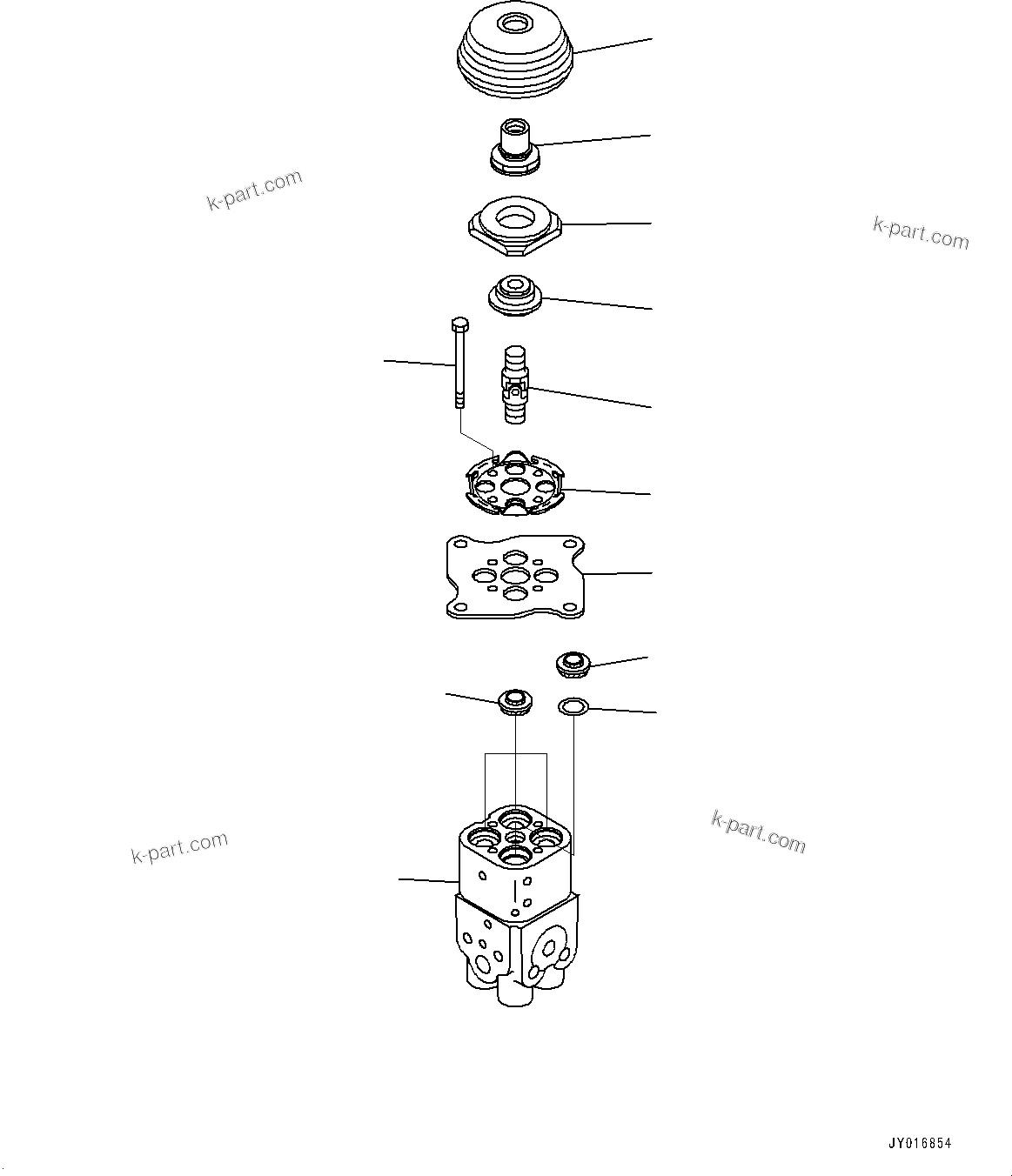 Komatsu parts book diagram for D85PX-18E0 S/N 26001-UP: DOZER CONTROL, PPC VALVE FOR BLADE(#23038-)