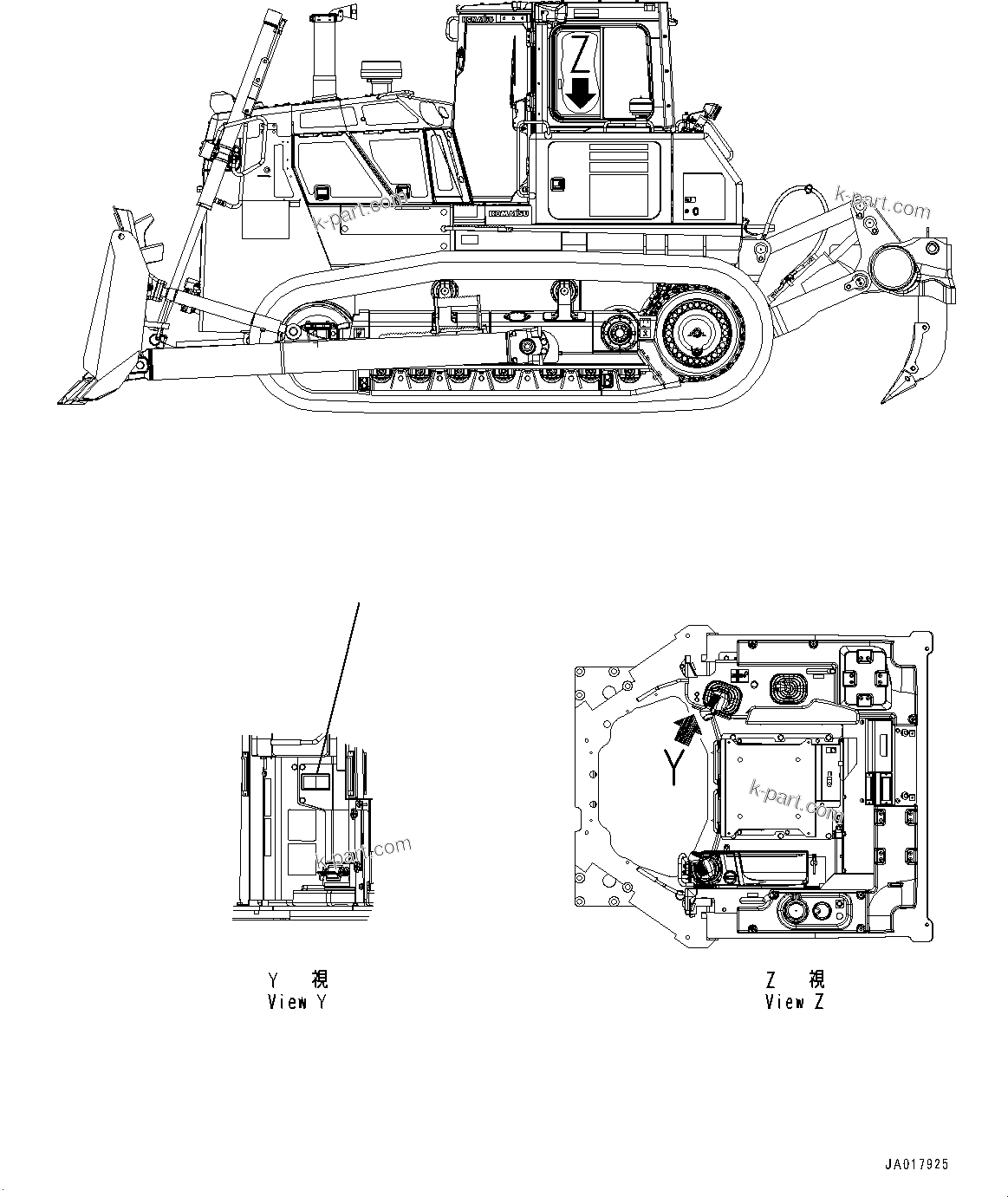 Komatsu parts book diagram for D85PX-18E0 S/N 26001-UP: CAUTION PLATES, BLAST SITE, (#22001-)