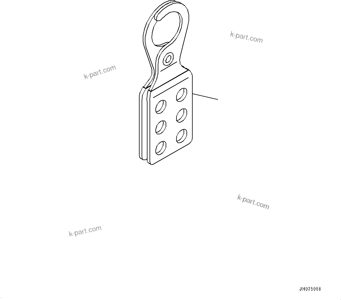Komatsu parts book diagram for D85PX-18E0 S/N 26001-UP: LOCK OUT HASP, (#22001-)