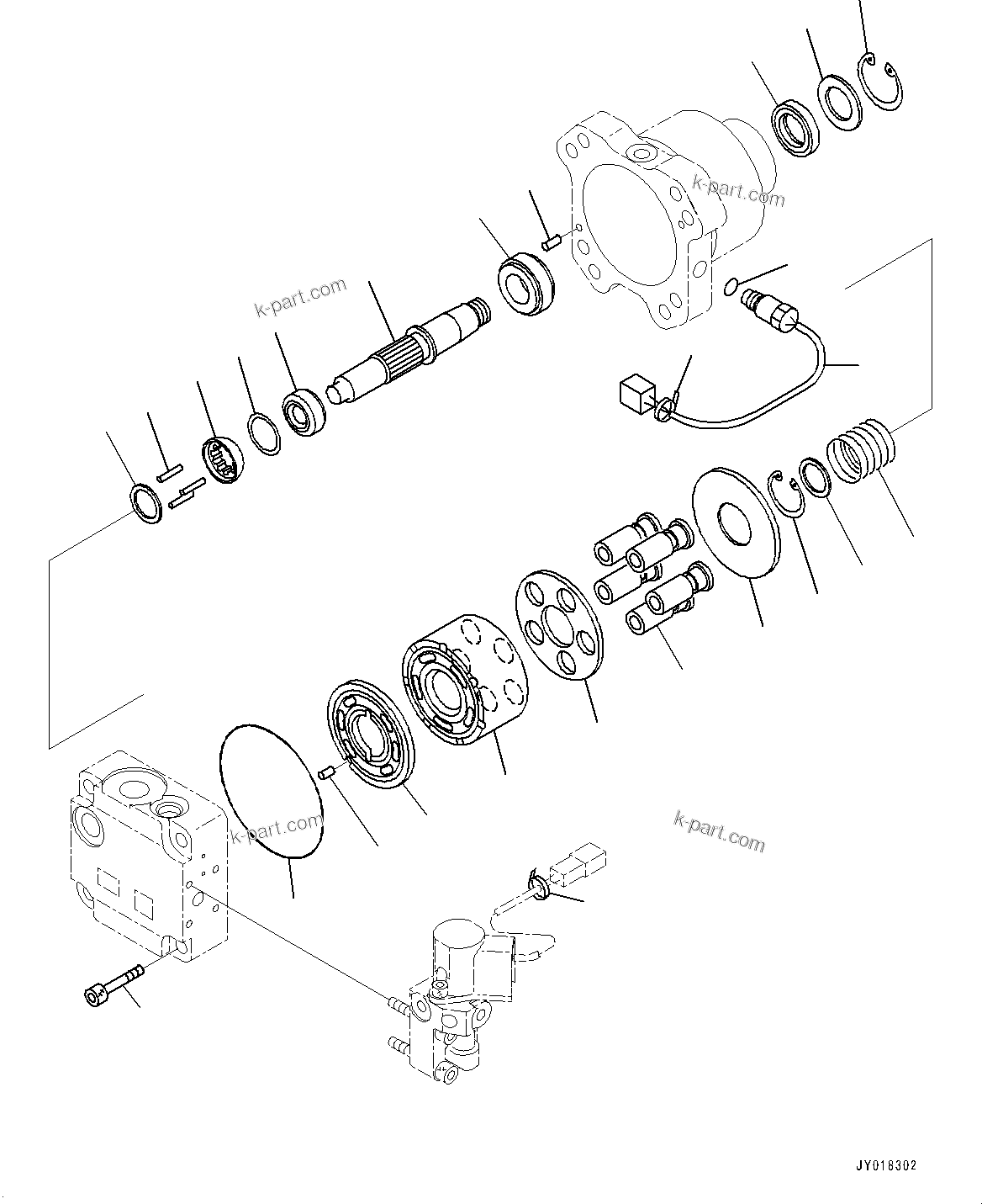 Komatsu parts book diagram for D71PXI-24 S/N 74001-UP: COOLING SYSTEM, FAN MOTOR (2/2)(#70002-)