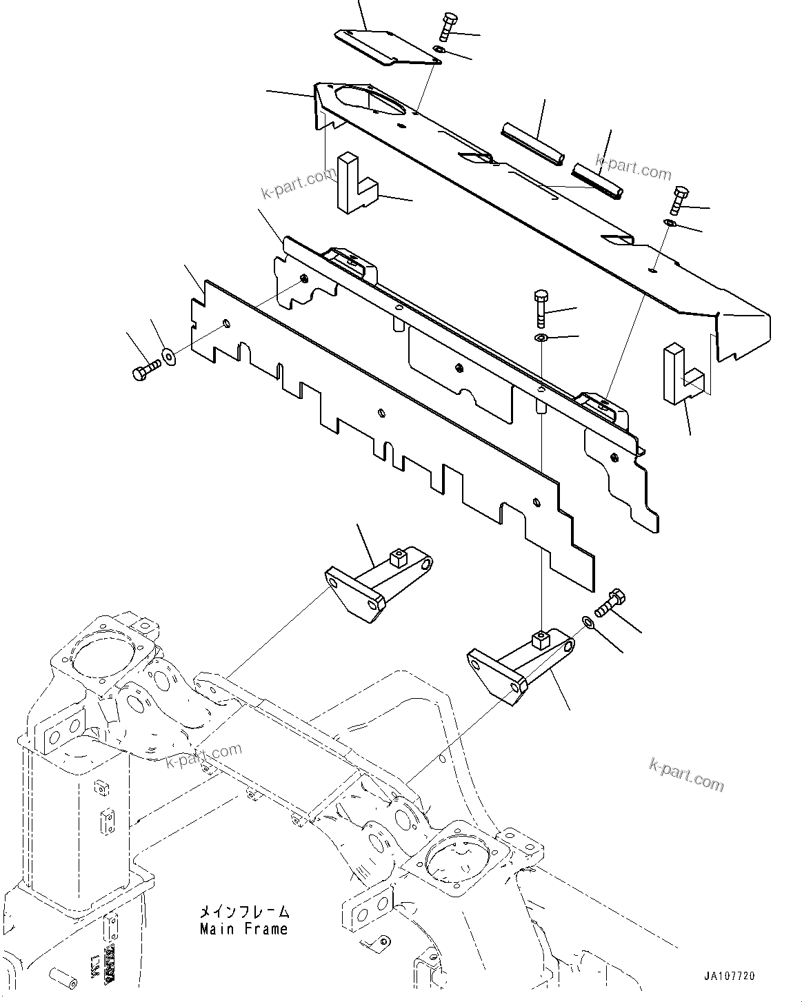 Komatsu parts book diagram for D71PXI-24 S/N 74001-UP: COOLING SYSTEM, COVER(#70002-)