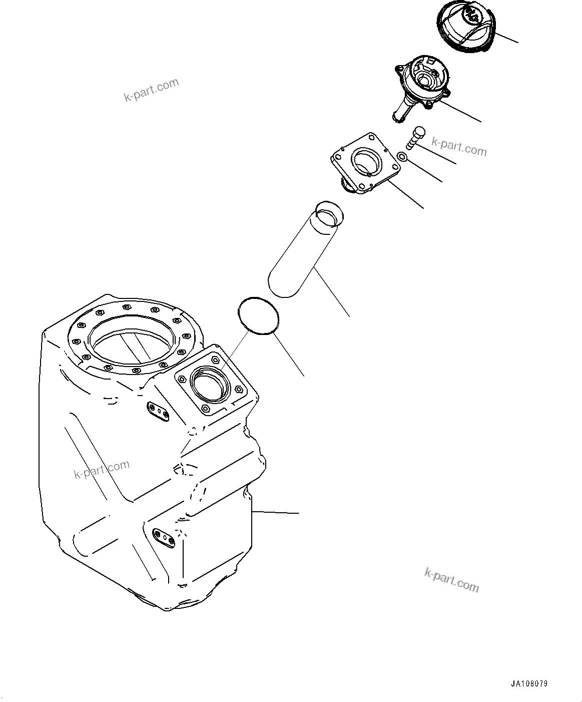 Komatsu parts book diagram for D71PXI-24 S/N 74001-UP: DEF TANK, DEF RELATED PARTS(#70002-)
