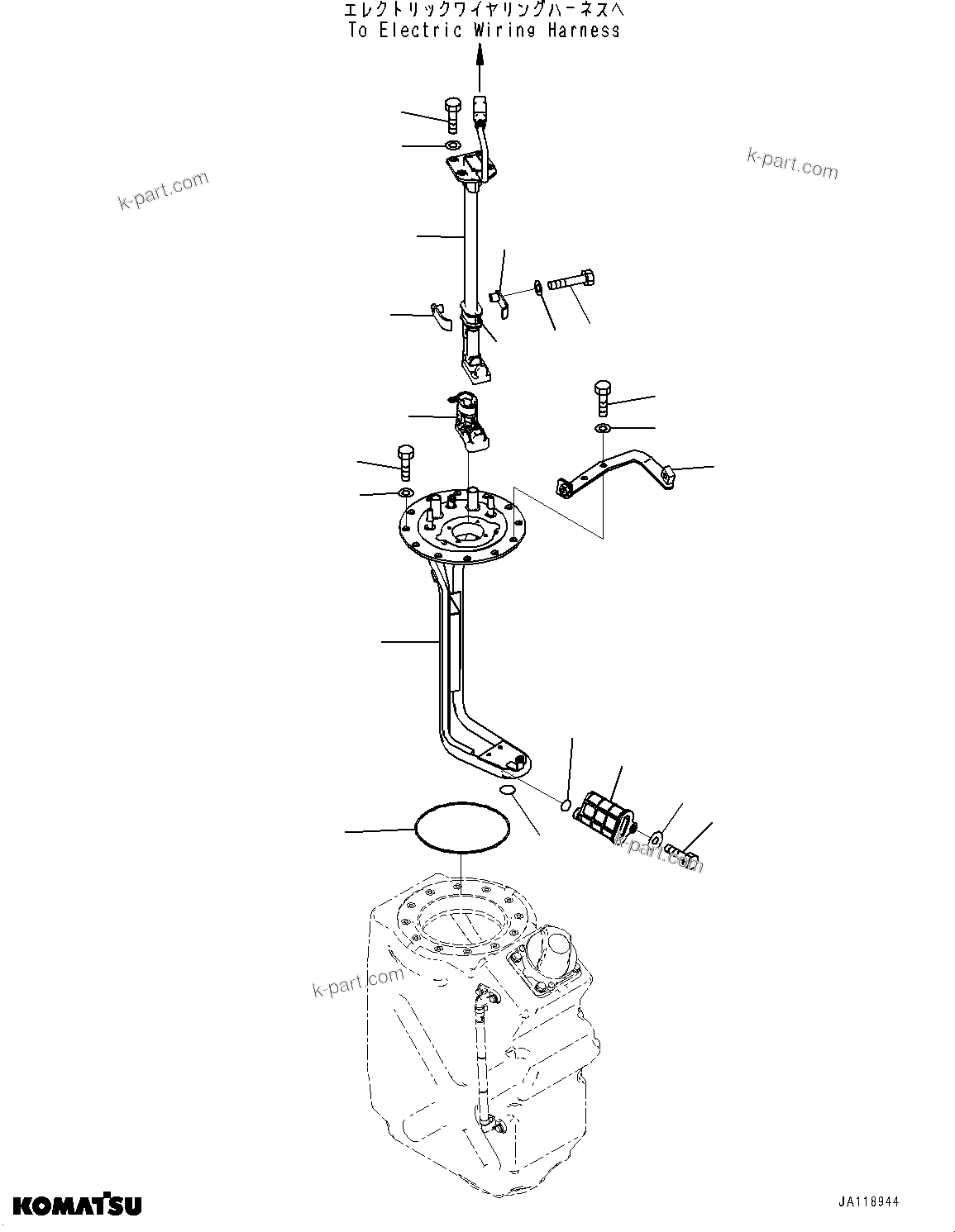 Komatsu parts book diagram for D71PXI-24 S/N 74001-UP: DEF TANK, SENSOR(#72549-)