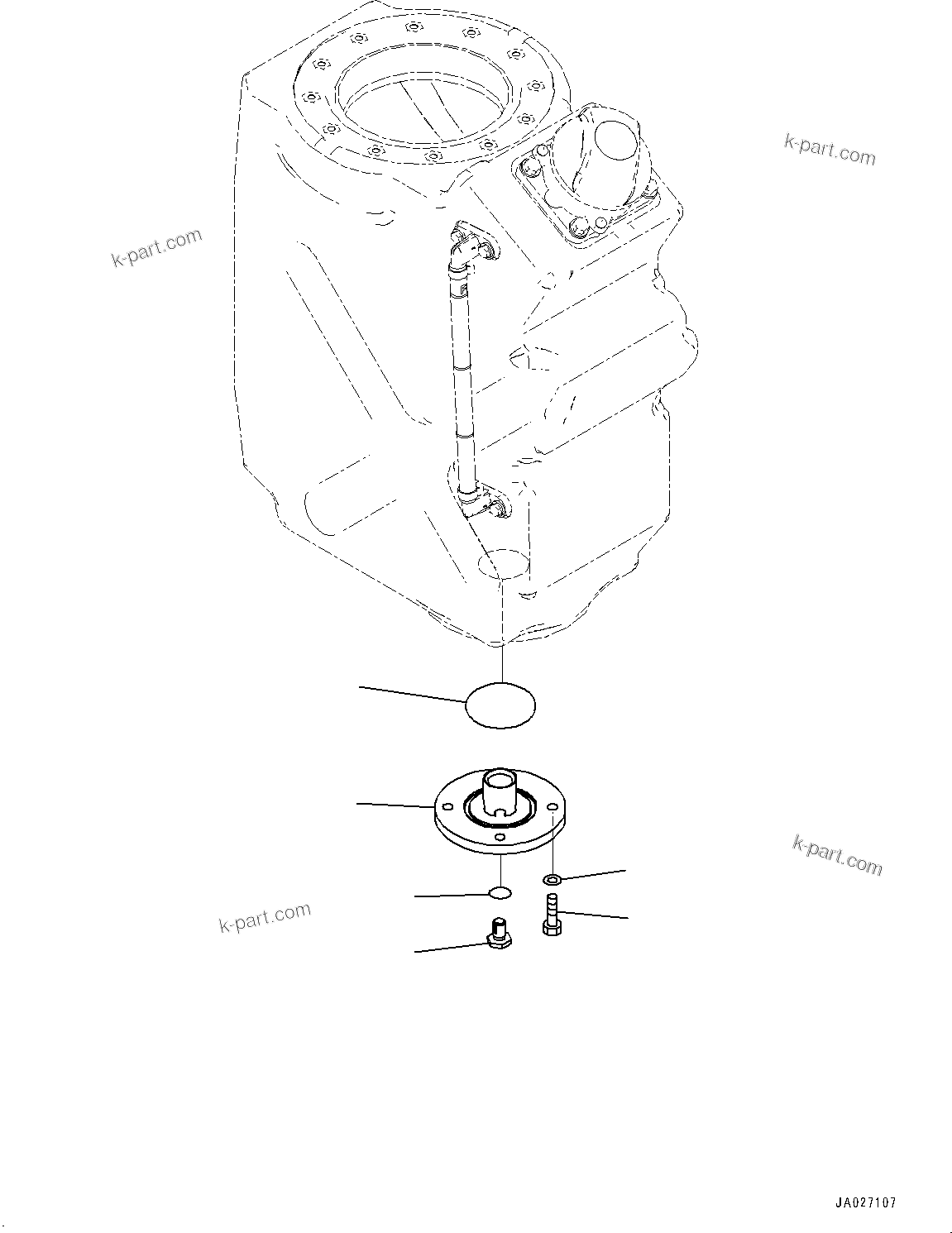 Komatsu parts book diagram for D71PXI-24 S/N 74001-UP: DEF TANK, FLANGE(#70002-)