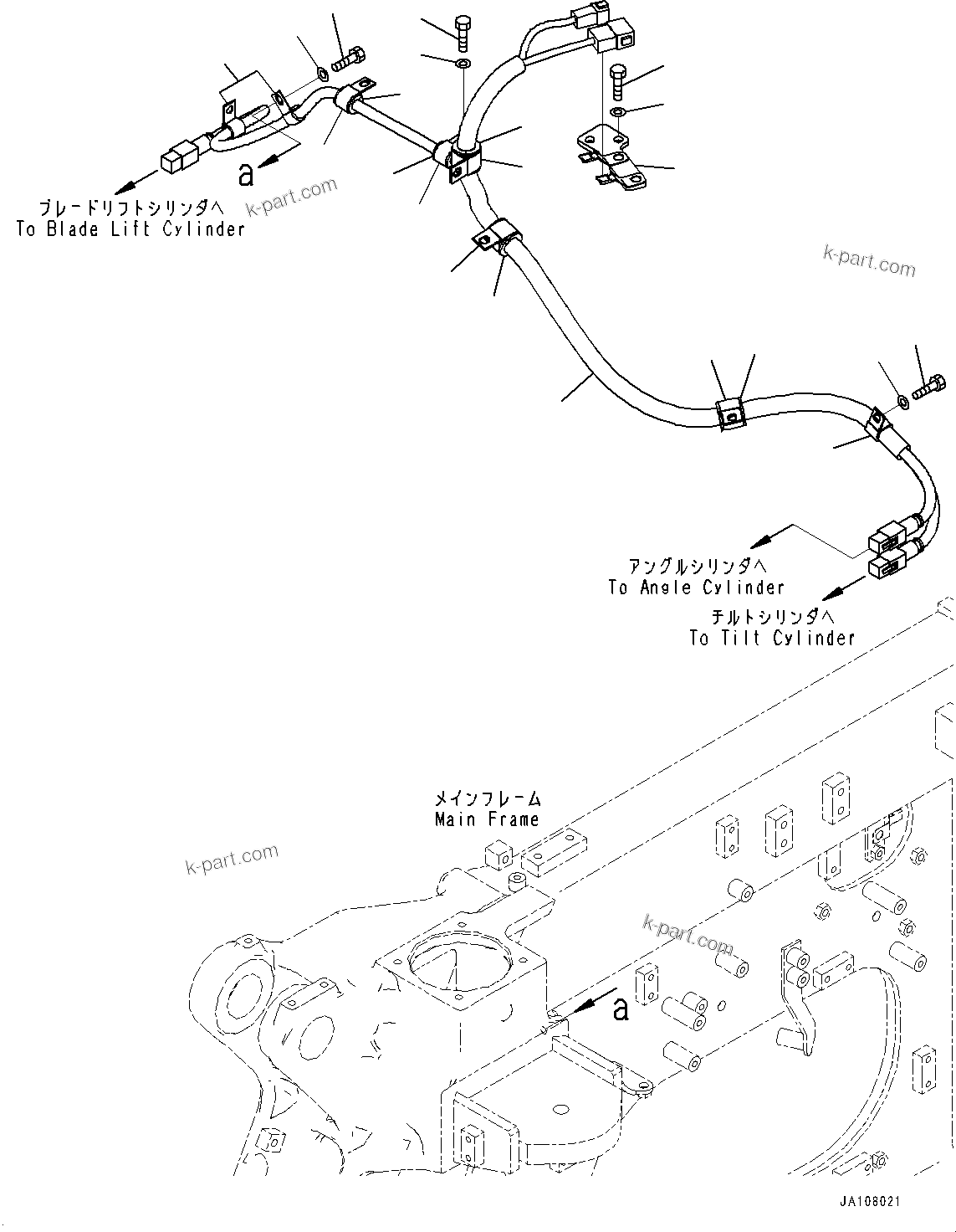 Komatsu parts book diagram for D71PXI-24 S/N 74001-UP: IMU SENSOR WIRING HARNESS, WIRING HARNESS(#70002-)