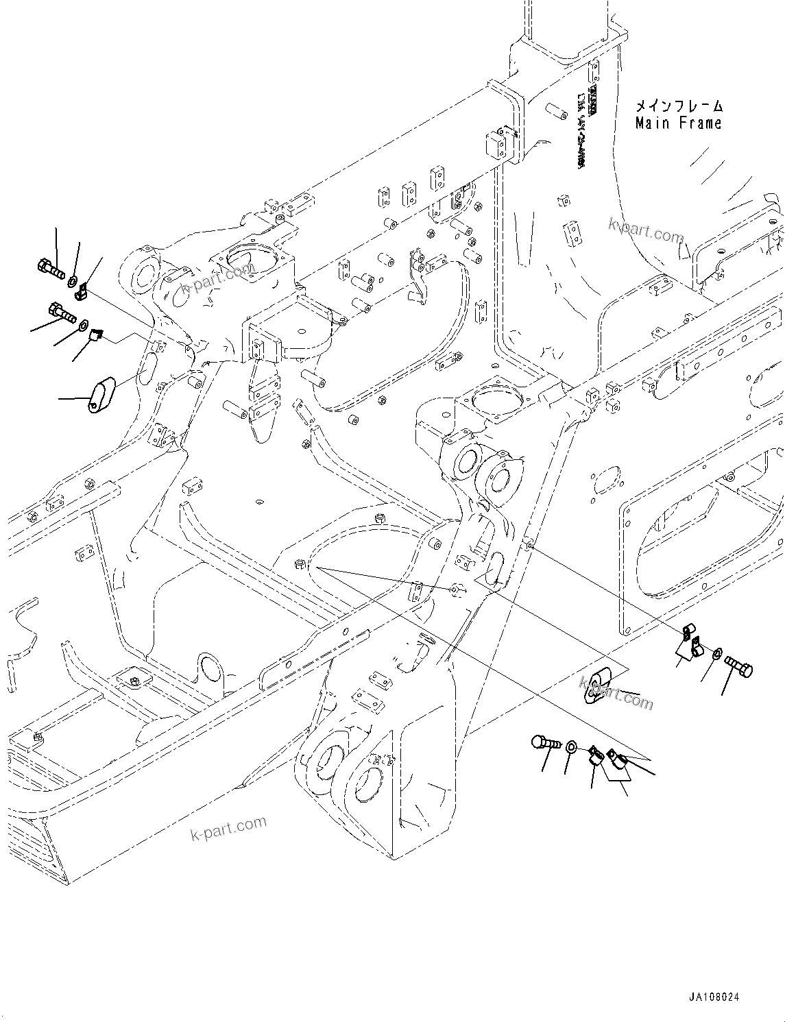 Komatsu parts book diagram for D71PXI-24 S/N 74001-UP: IMU SENSOR WIRING HARNESS, RUBBER(#70002-)
