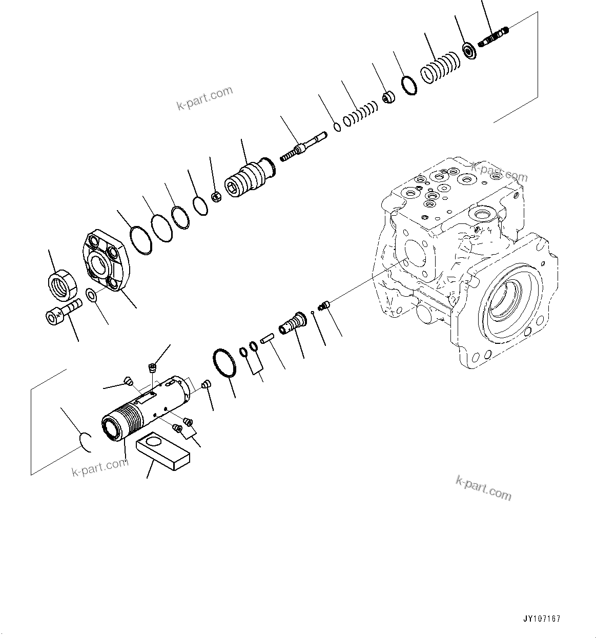 Komatsu parts book diagram for D71PXI-24 S/N 74001-UP: HYDRAULIC PUMP, HSS PUMP (4/7)(#70002-)