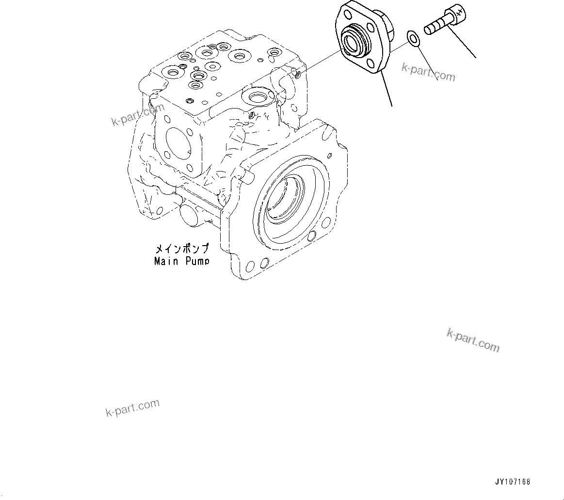 Komatsu parts book diagram for D71PXI-24 S/N 74001-UP: HYDRAULIC PUMP, HSS PUMP (5/7)(#70002-)