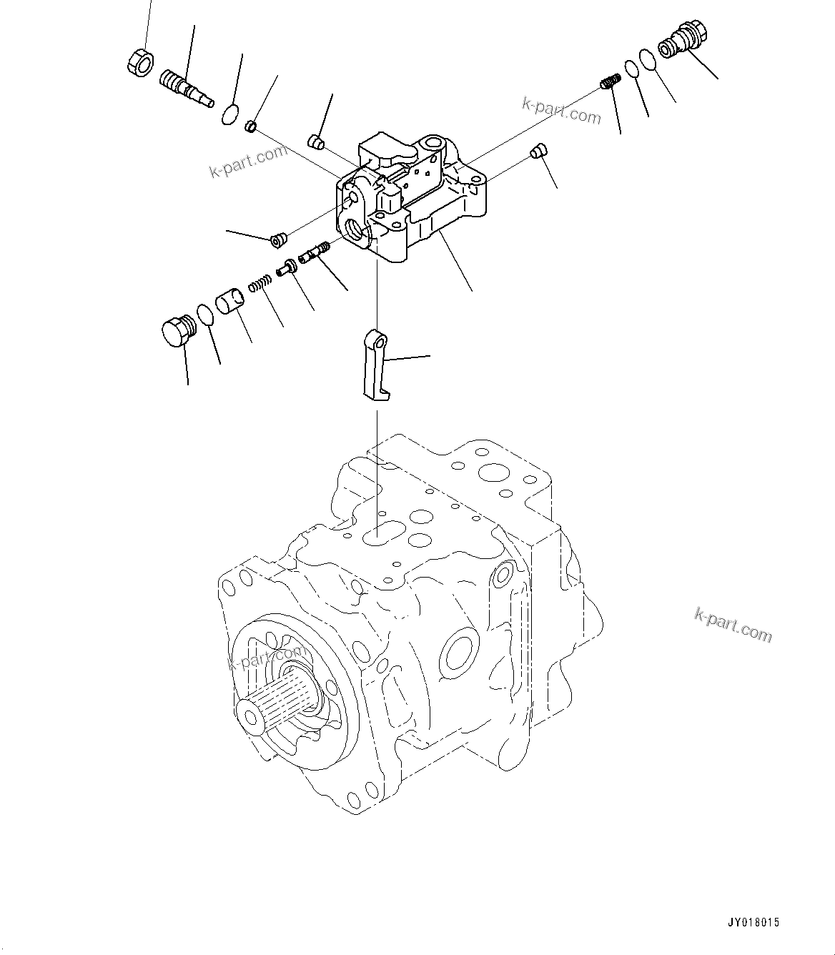 Komatsu parts book diagram for D71PXI-24 S/N 74001-UP: HYDRAULIC PUMP, FAN PUMP (3/5)(#70002-)
