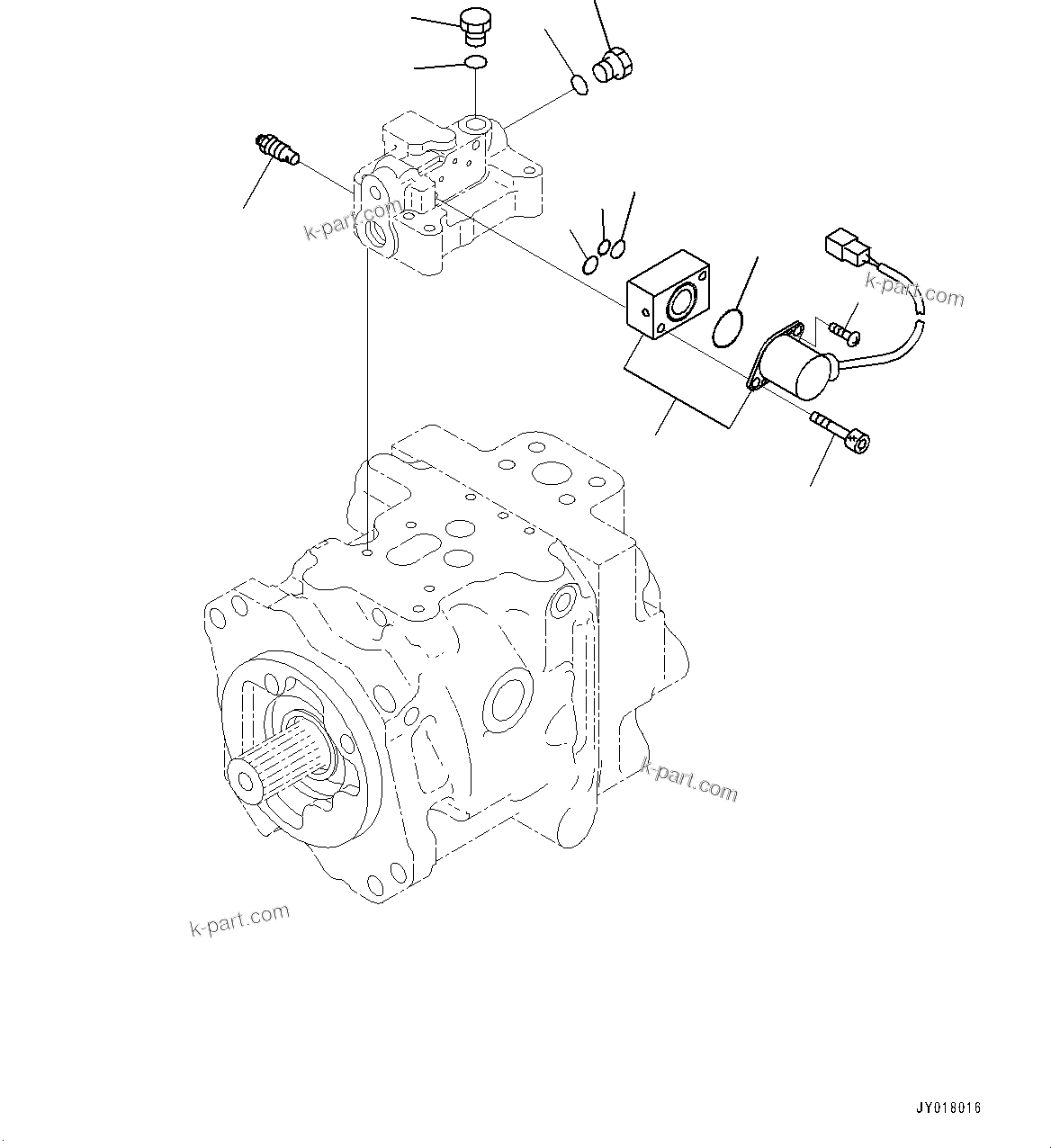 Komatsu parts book diagram for D71PXI-24 S/N 74001-UP: HYDRAULIC PUMP, FAN PUMP (4/5)(#70002-)