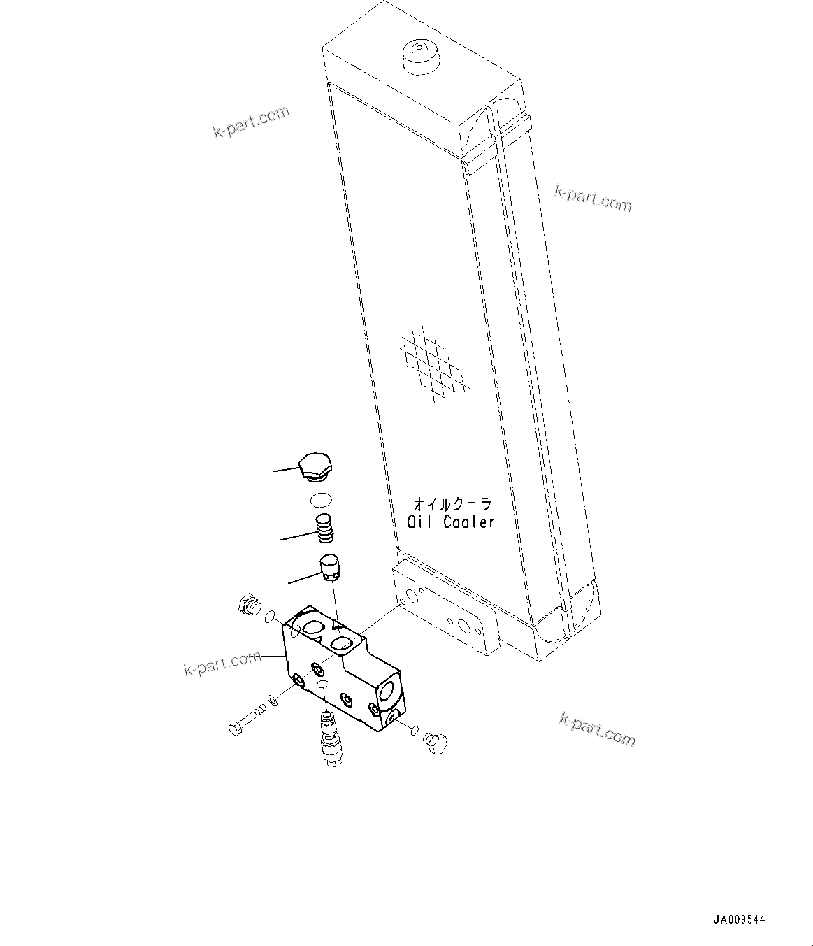 Komatsu parts book diagram for D71PXI-24 S/N 74001-UP: PROPORTIONAL PRESSURE CONTROL (PPC) PIPING, BYPASS VALVE(#70002-)