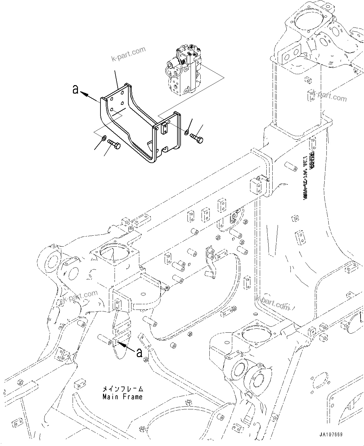 Komatsu parts book diagram for D71PXI-24 S/N 74001-UP: LIFT CYLINDER PIPING, BRACKET(#70002-)